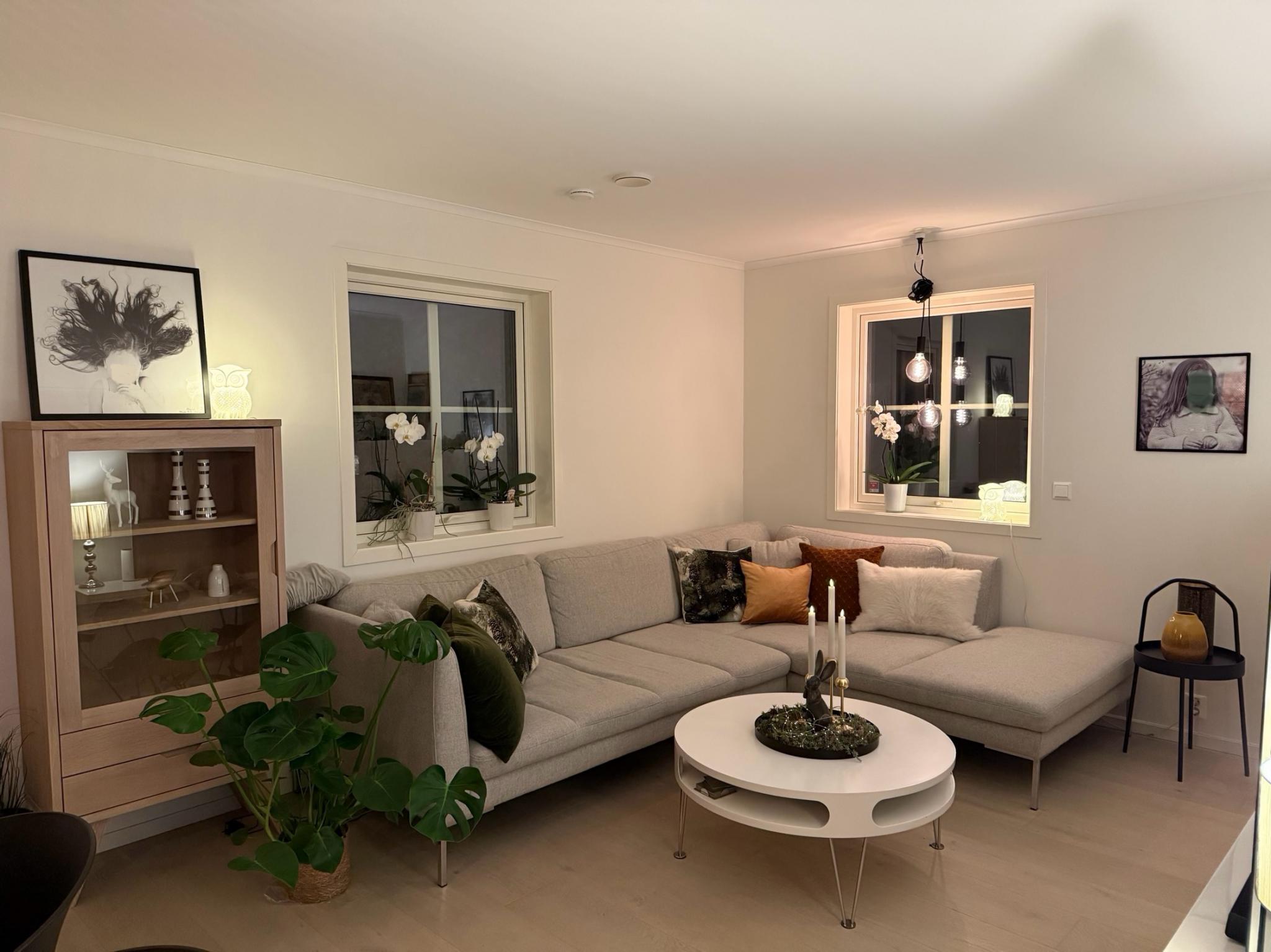 Eksempel på mulig møblering. 