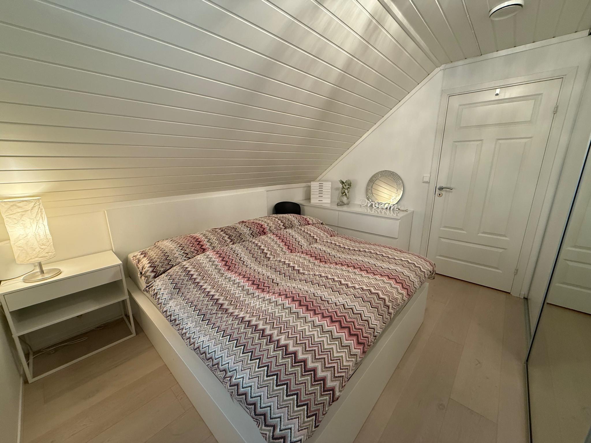 Eksempel på mulig møblering på hovedsoverom. 