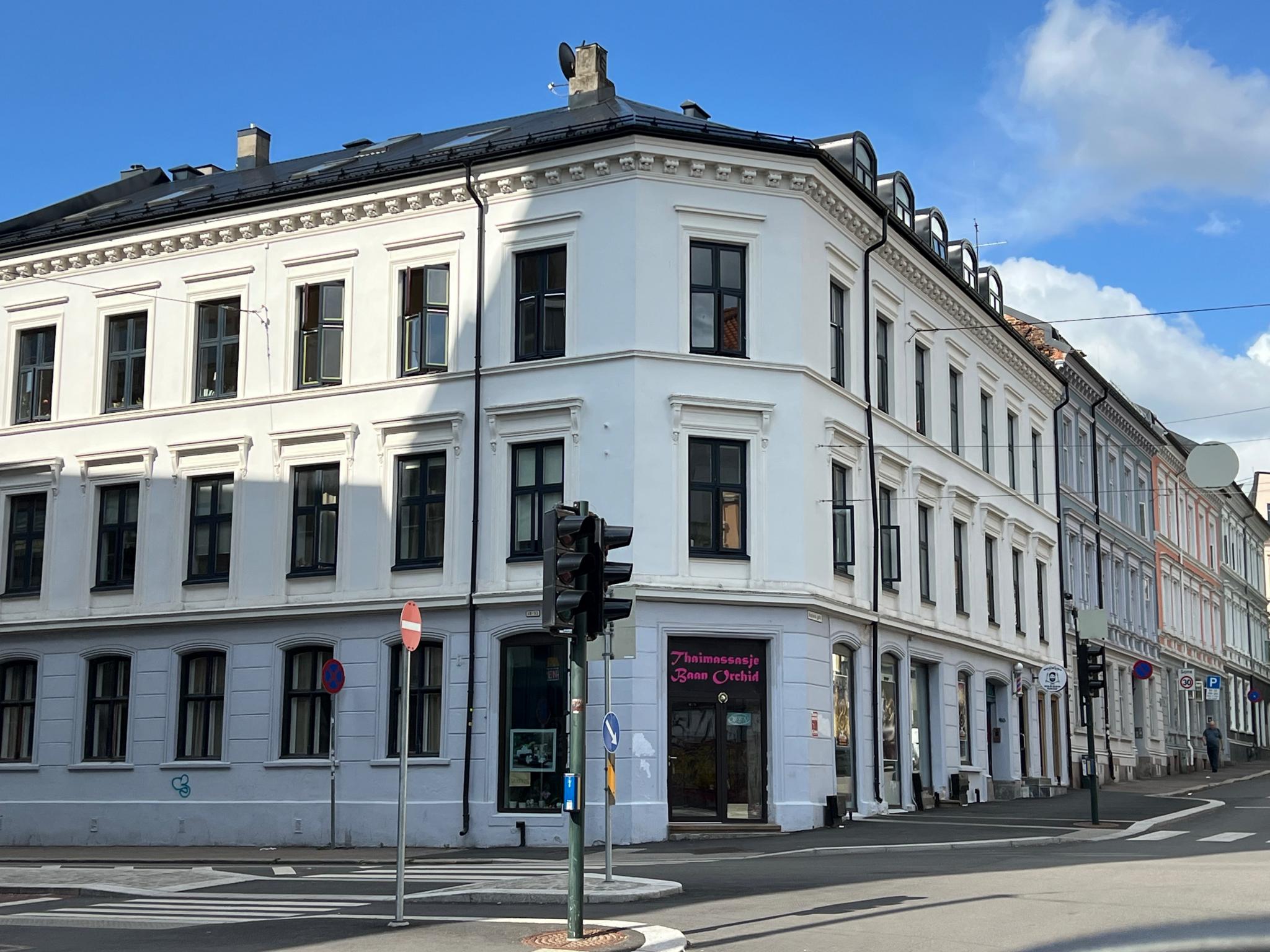 Hjørneleiligheten i 3.etasje ligger på nydelige Fredensborg med utsikt mot Grünerløkka og kun få min. til sentrum eller St. Hanshaugen.