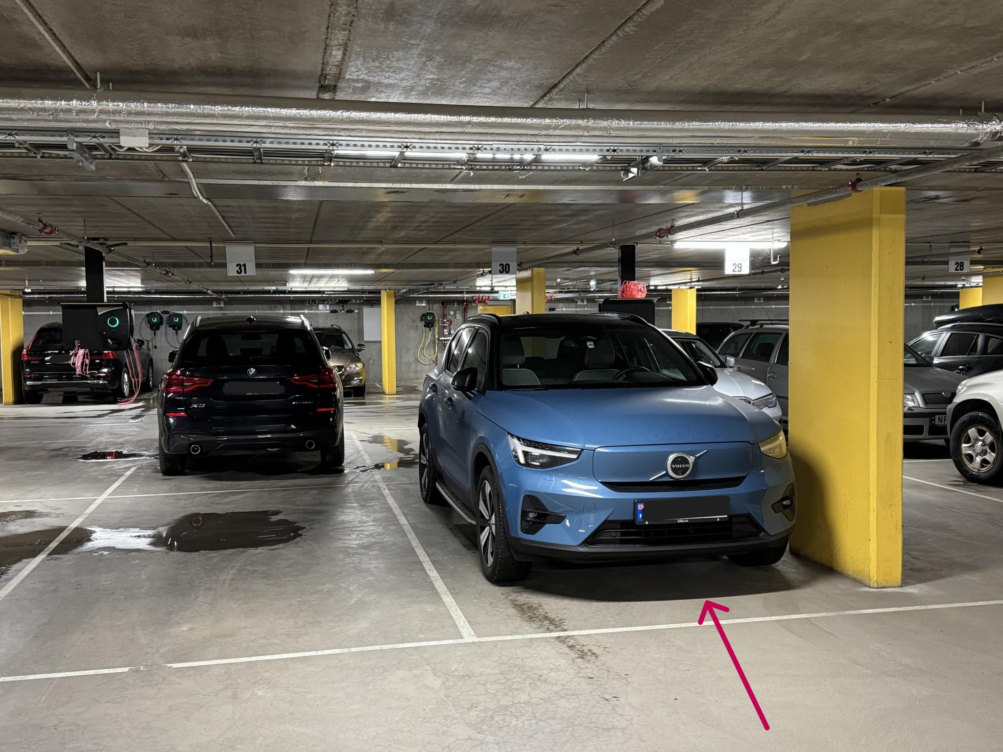 P-plass i parkeringskjeller