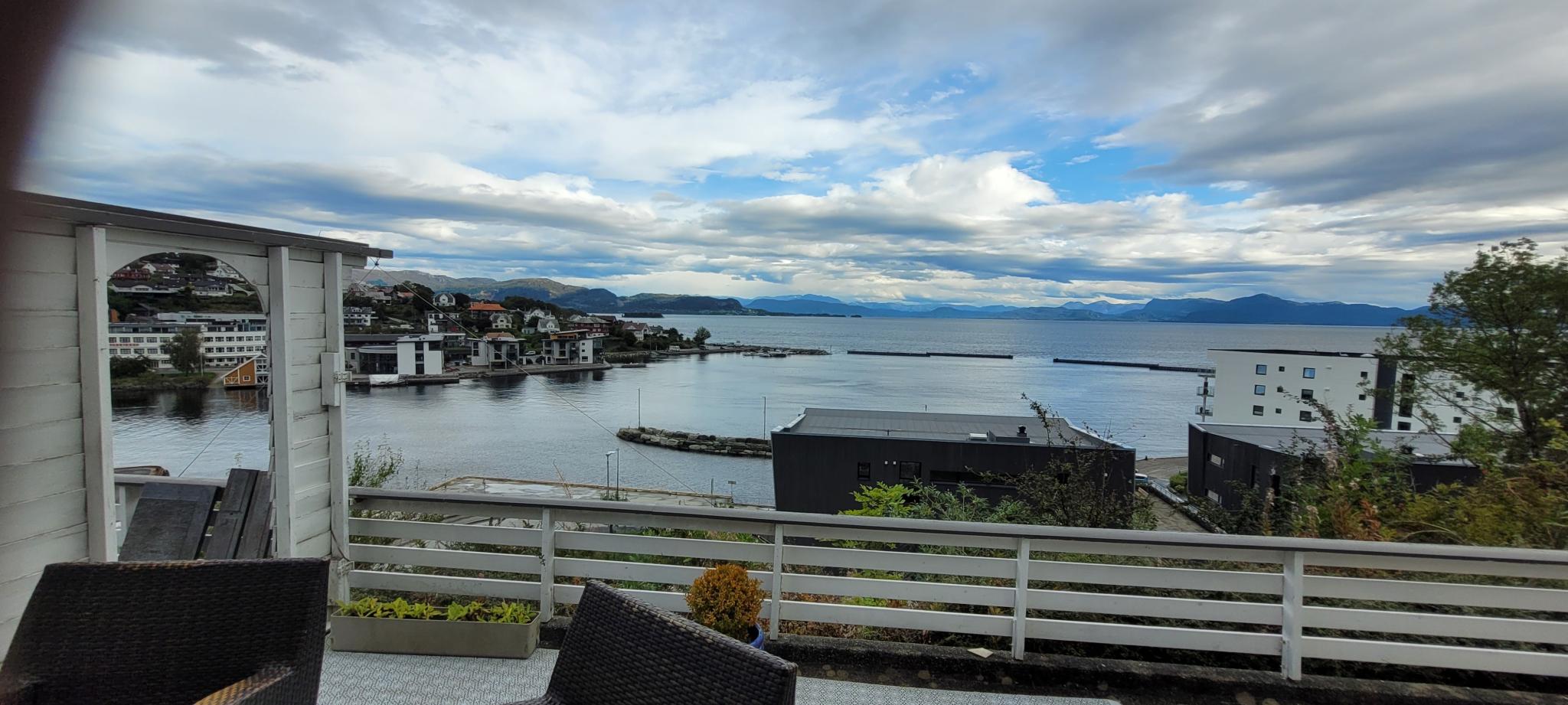 Utsikt fra terrassen 