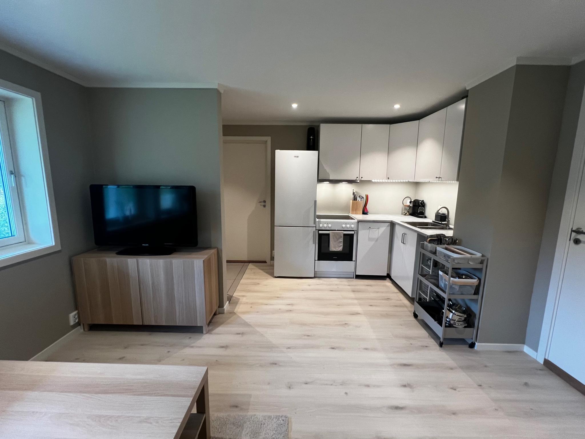 Hybelen inkluderer TV med chromecast. 