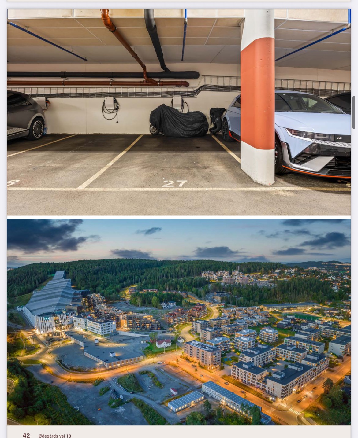 Mulighet å leie garasje plass med lader 