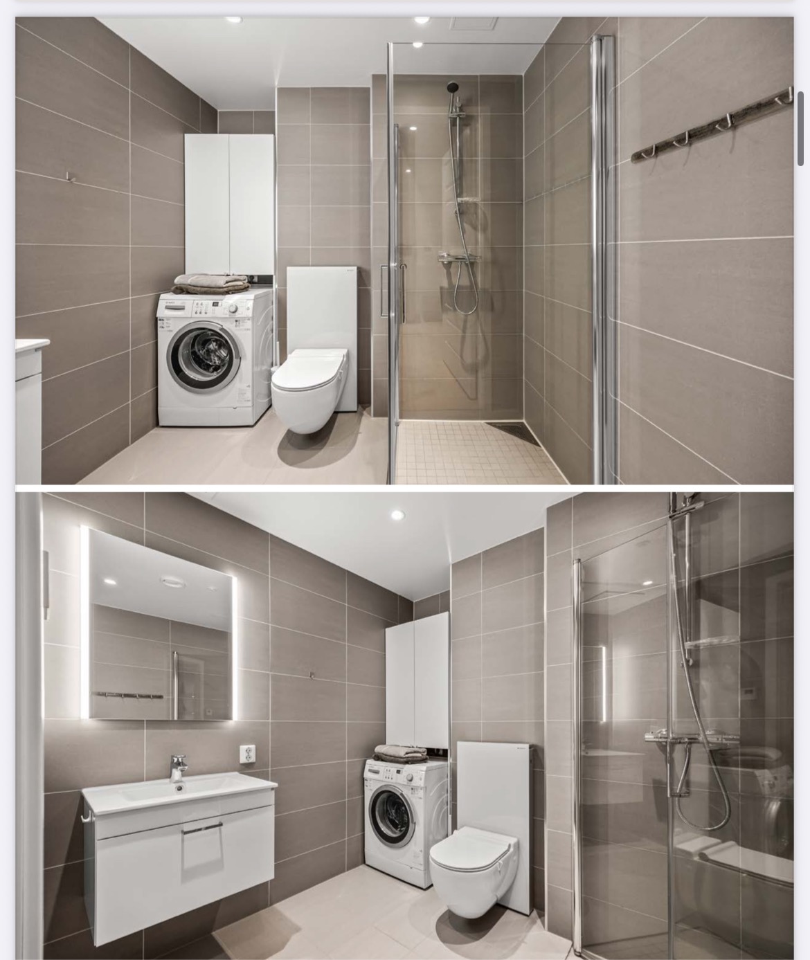 Moderne og romslig bad 