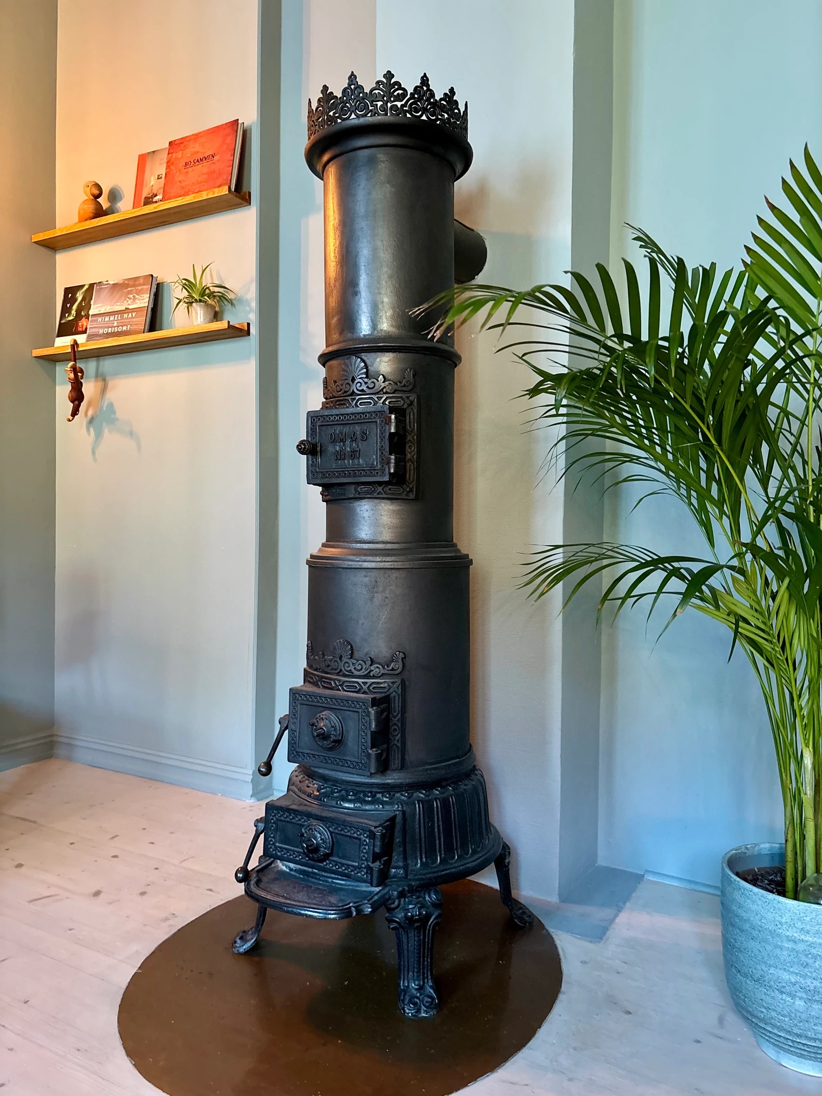 Vakker jernovn som varmer godt.