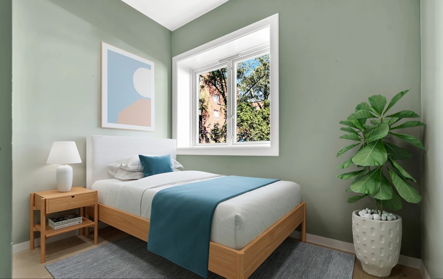 Illustrasjon av mulig løsnign for ledig soverom