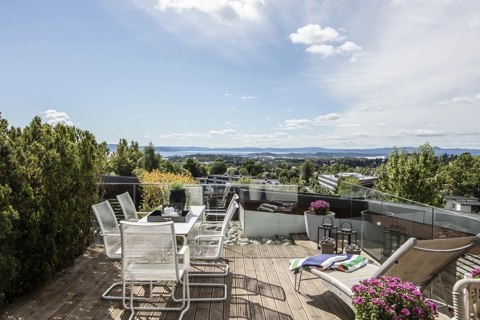 80 kvm sydvendt takterrasse med 360* utsikt