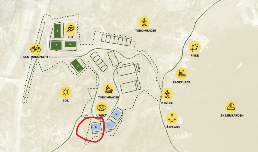 Nybygg området i Skjeviga syd