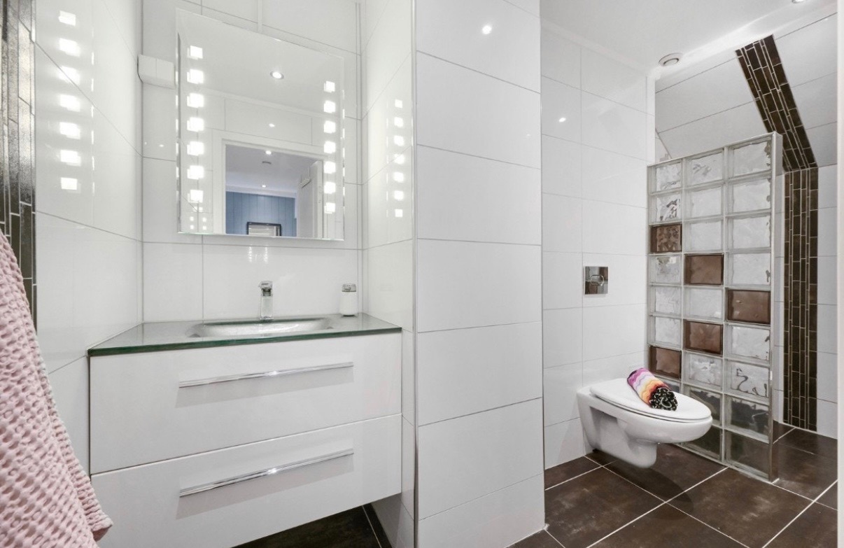 Bad med varmekabler i gulv 