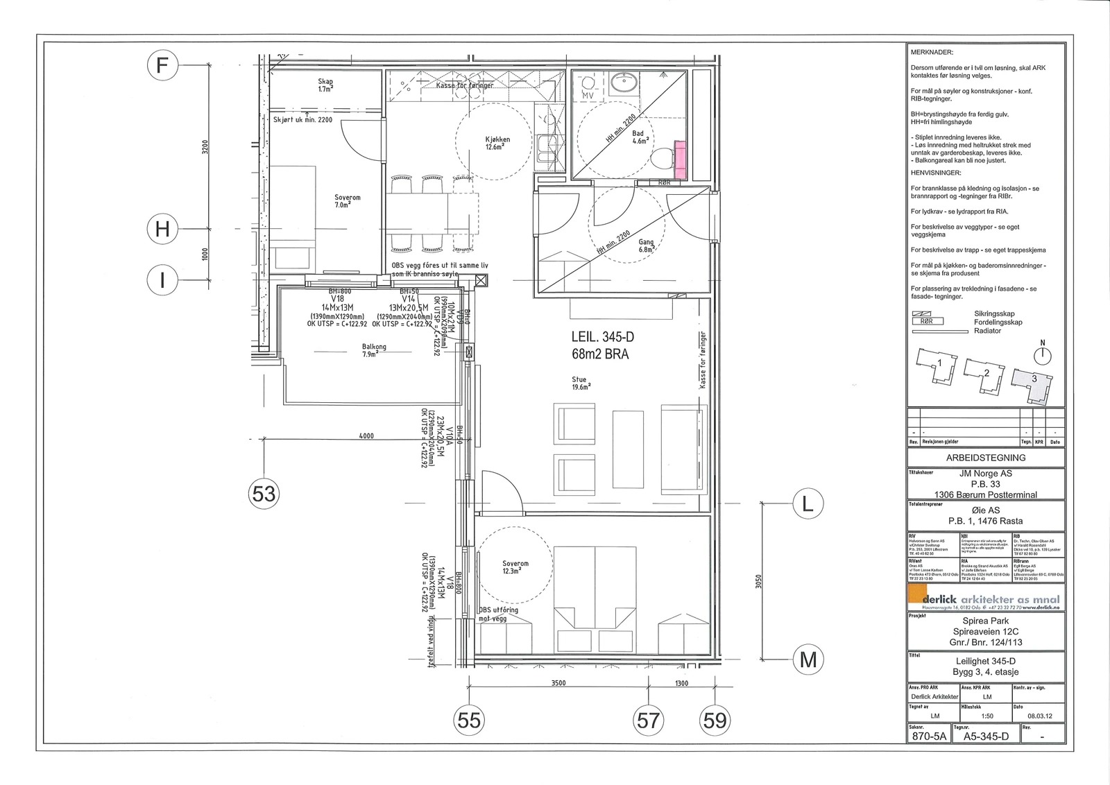 Plantegning av leiligheten