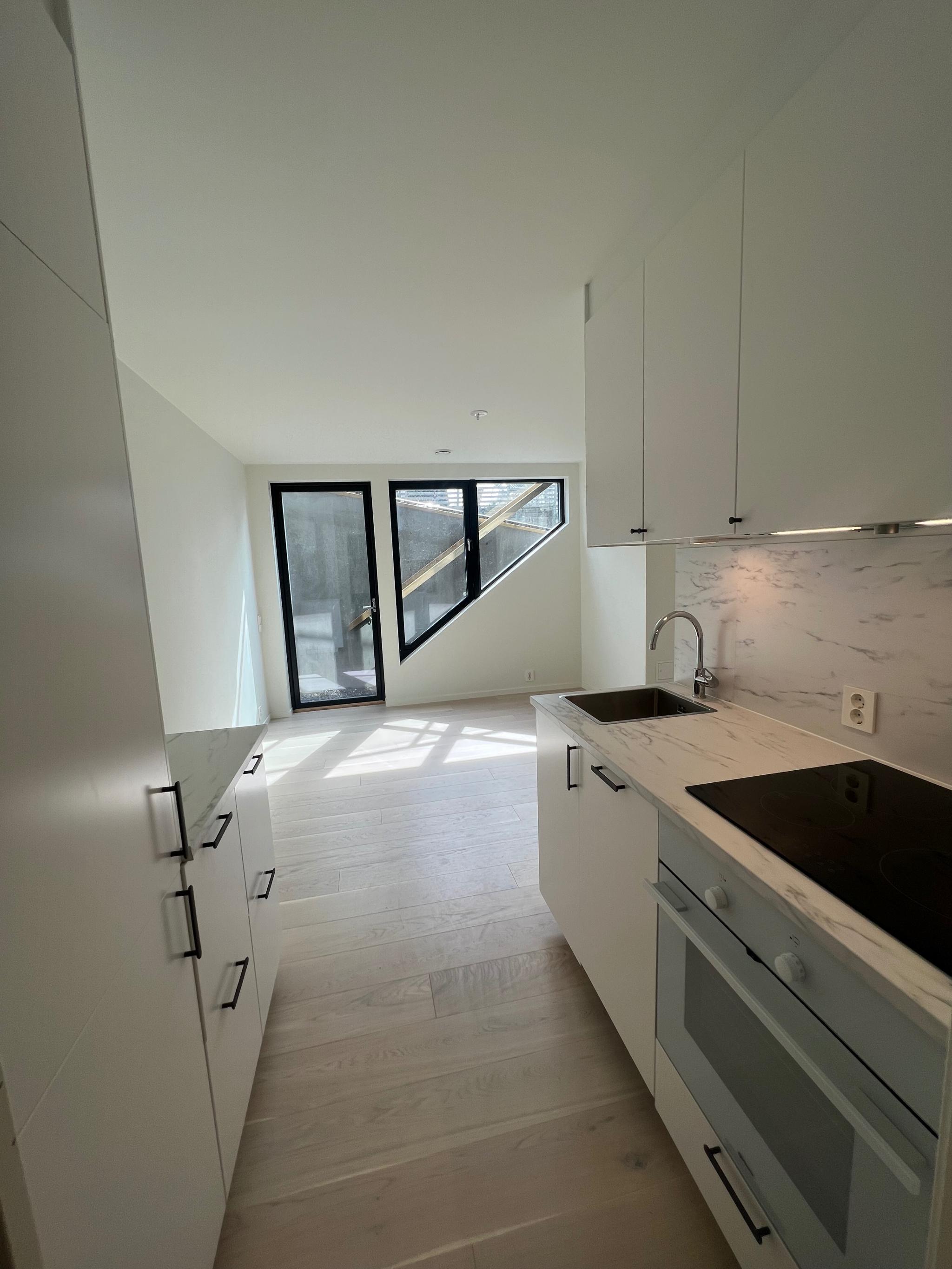 Kjøkken med helintegrerte hvitevarer