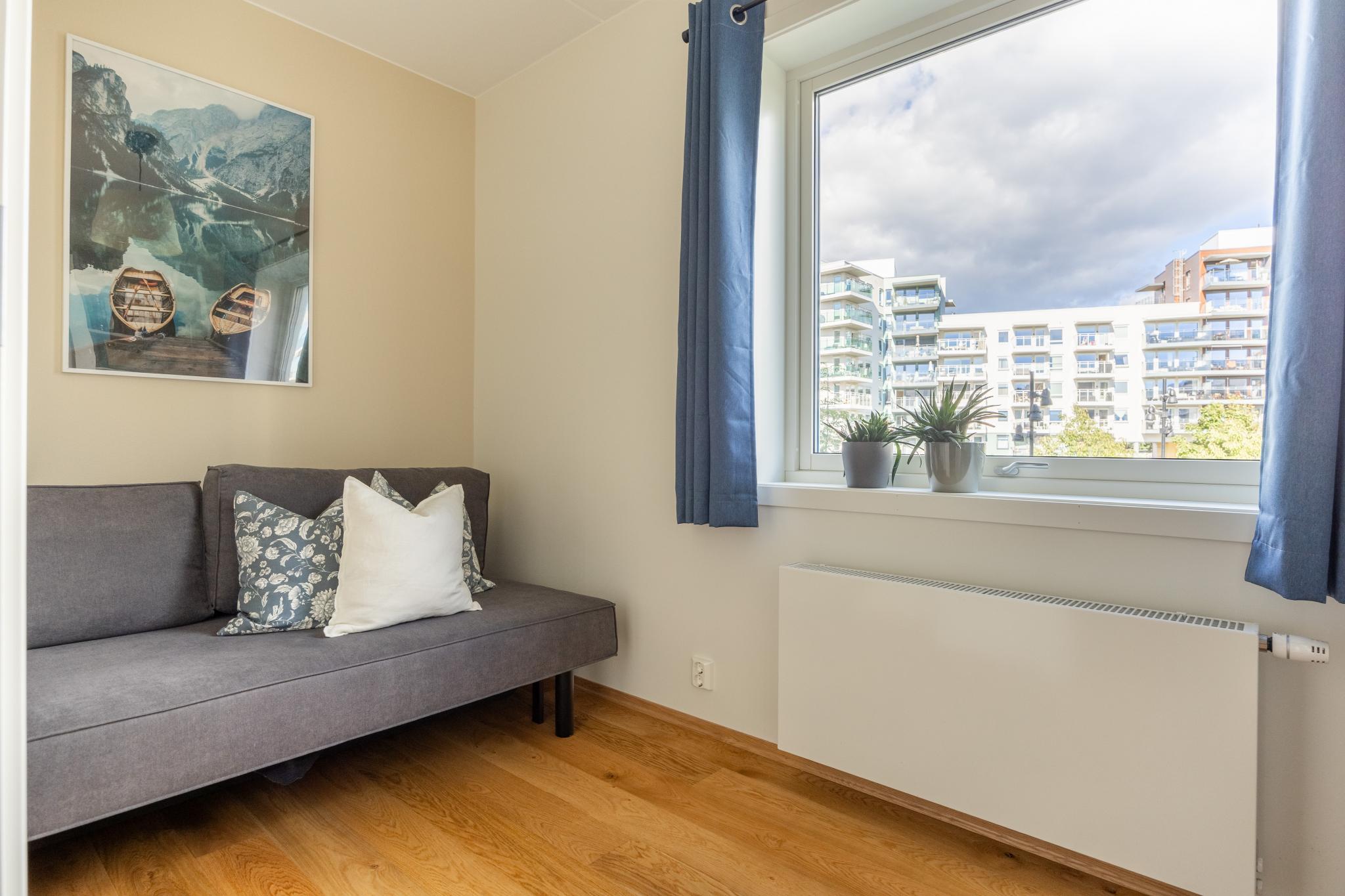 Sovesofa medfølger i husleie.