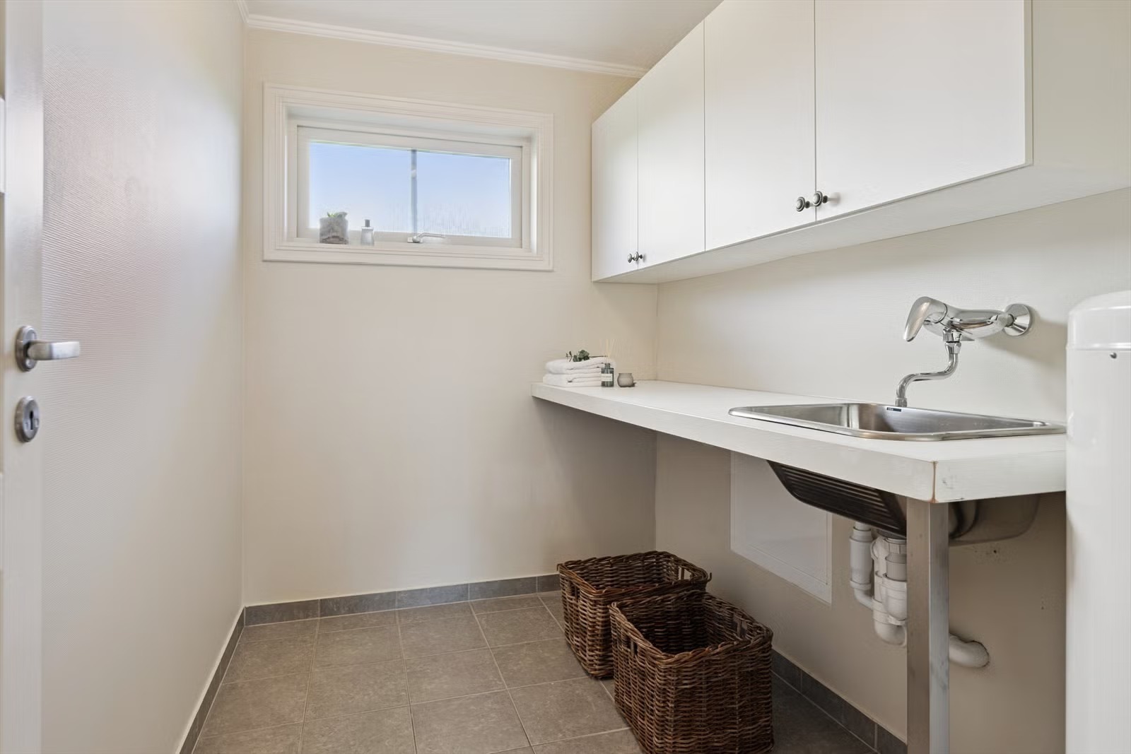 Vaskerom med opplegg for vaskemaskin - vaskemaskin kan medfølge