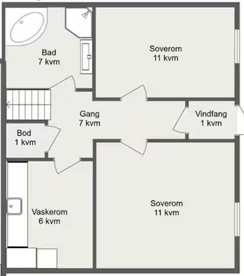 Planløsning 1. etasje
