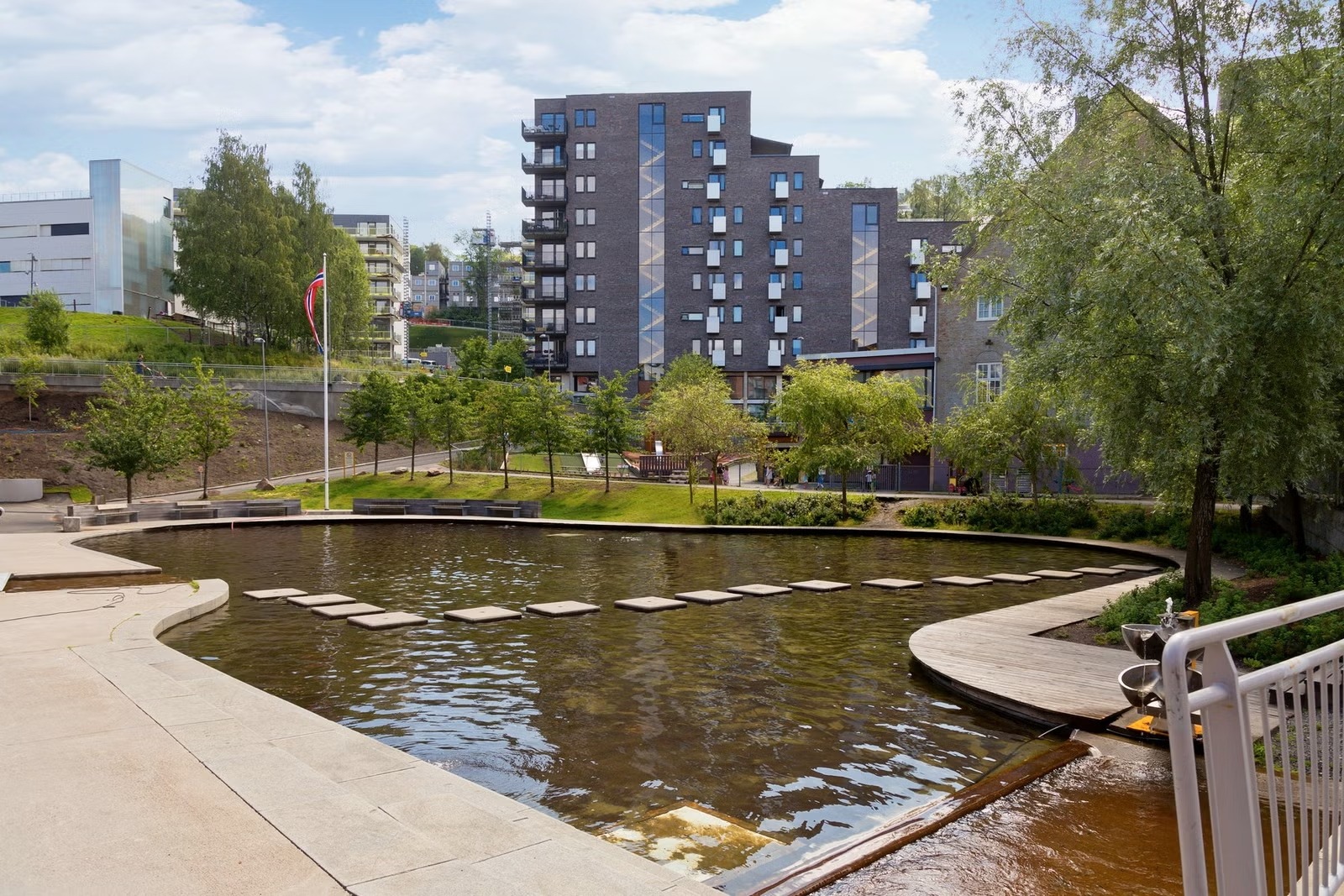 Kværnerbyen FUS barnehage og Kværnerdalen barnehage øverst til venstre