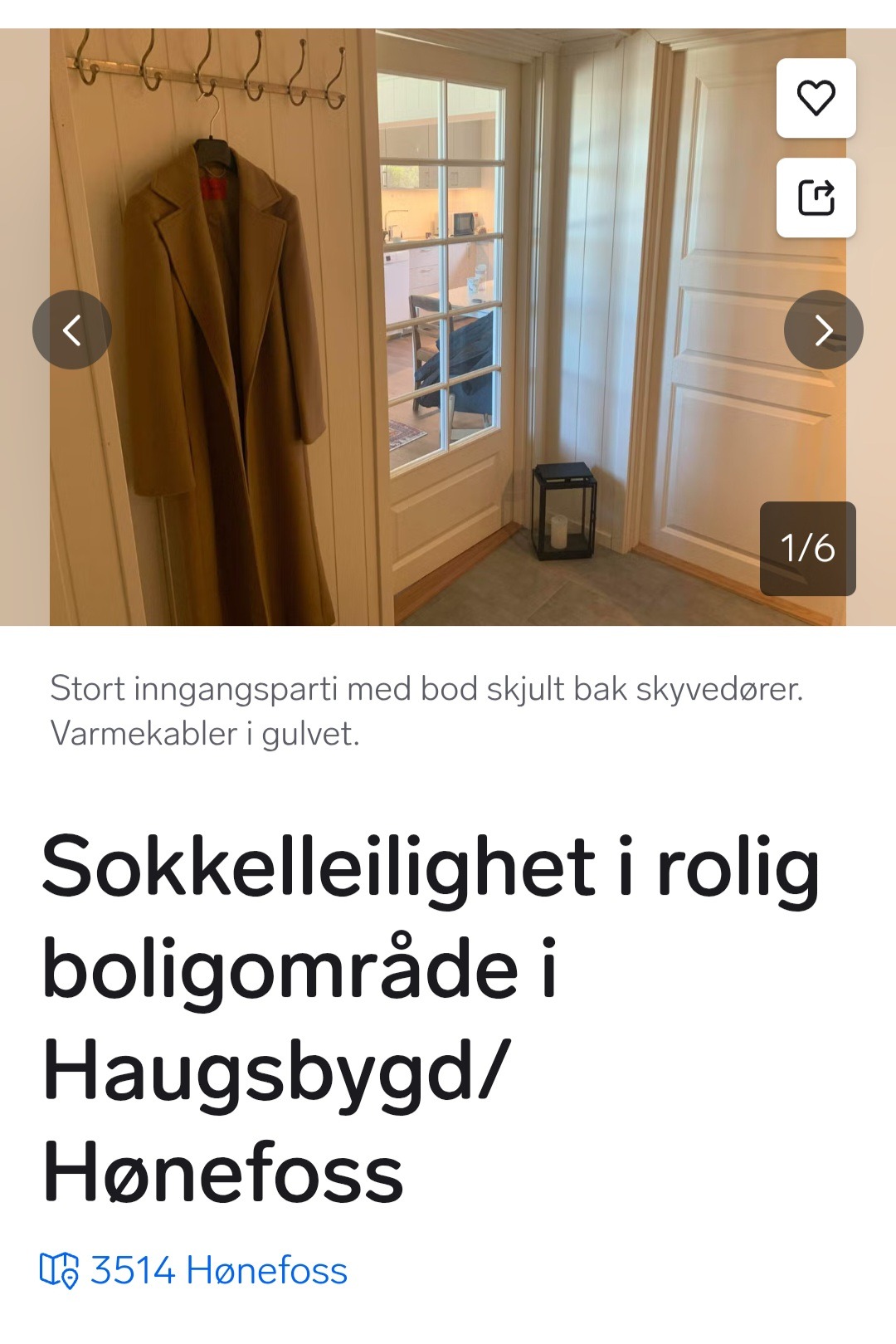 Slik ser annonsen ut på FINN