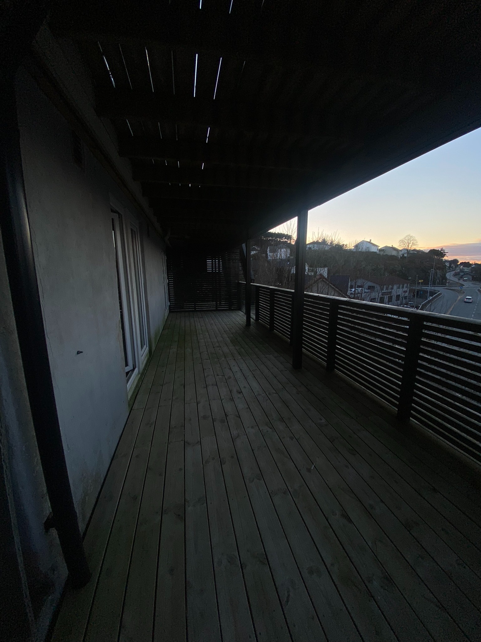 Terrasse foran leiligheten