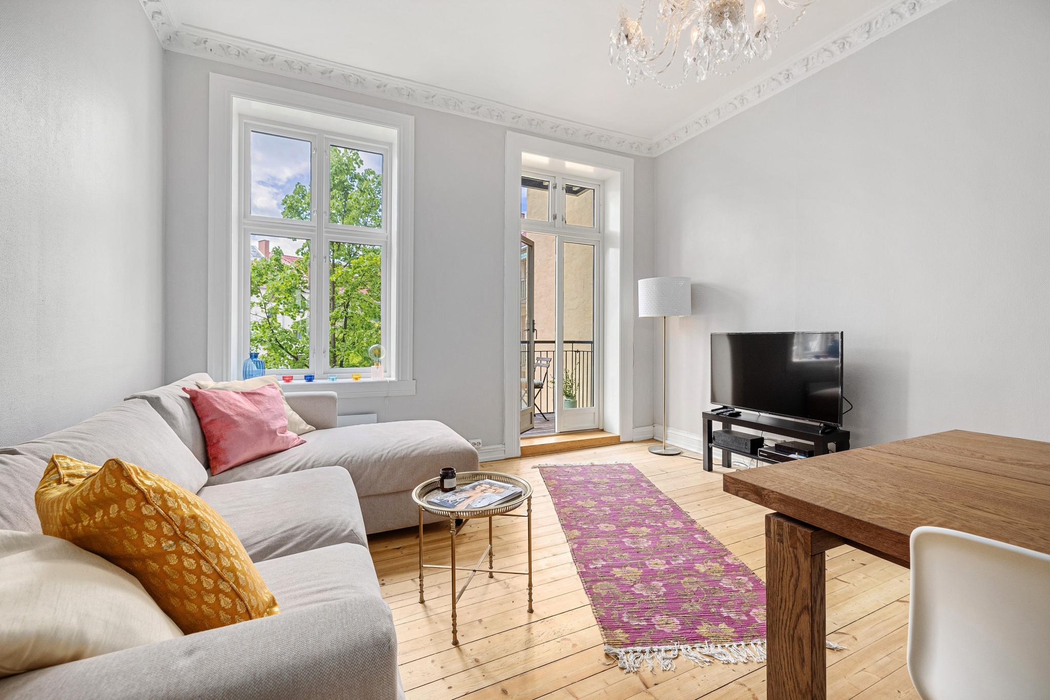 Superkoselig leilighet som inviterer til hyggelige stunder hele året.