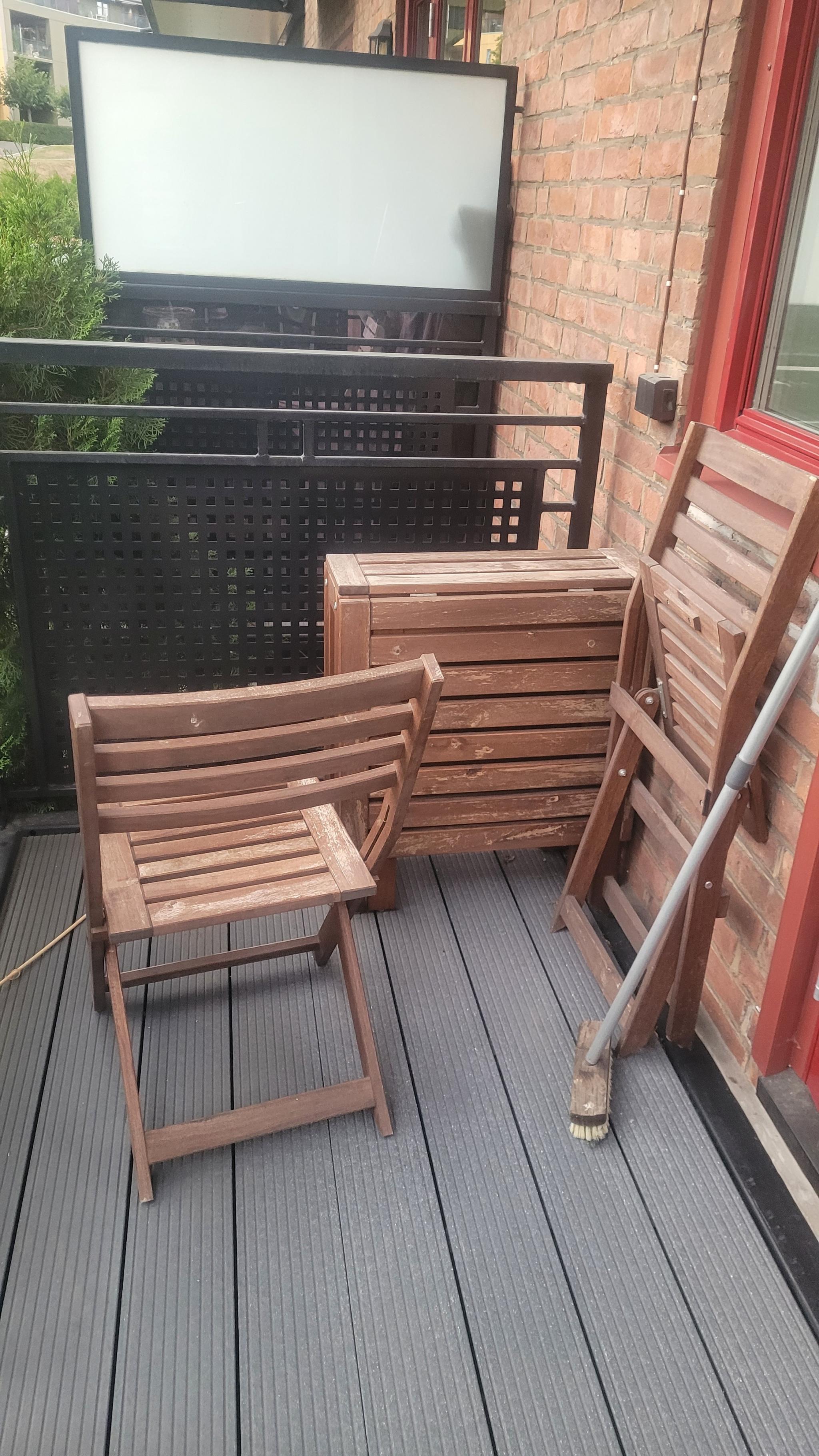 Utemøblement på balkongen