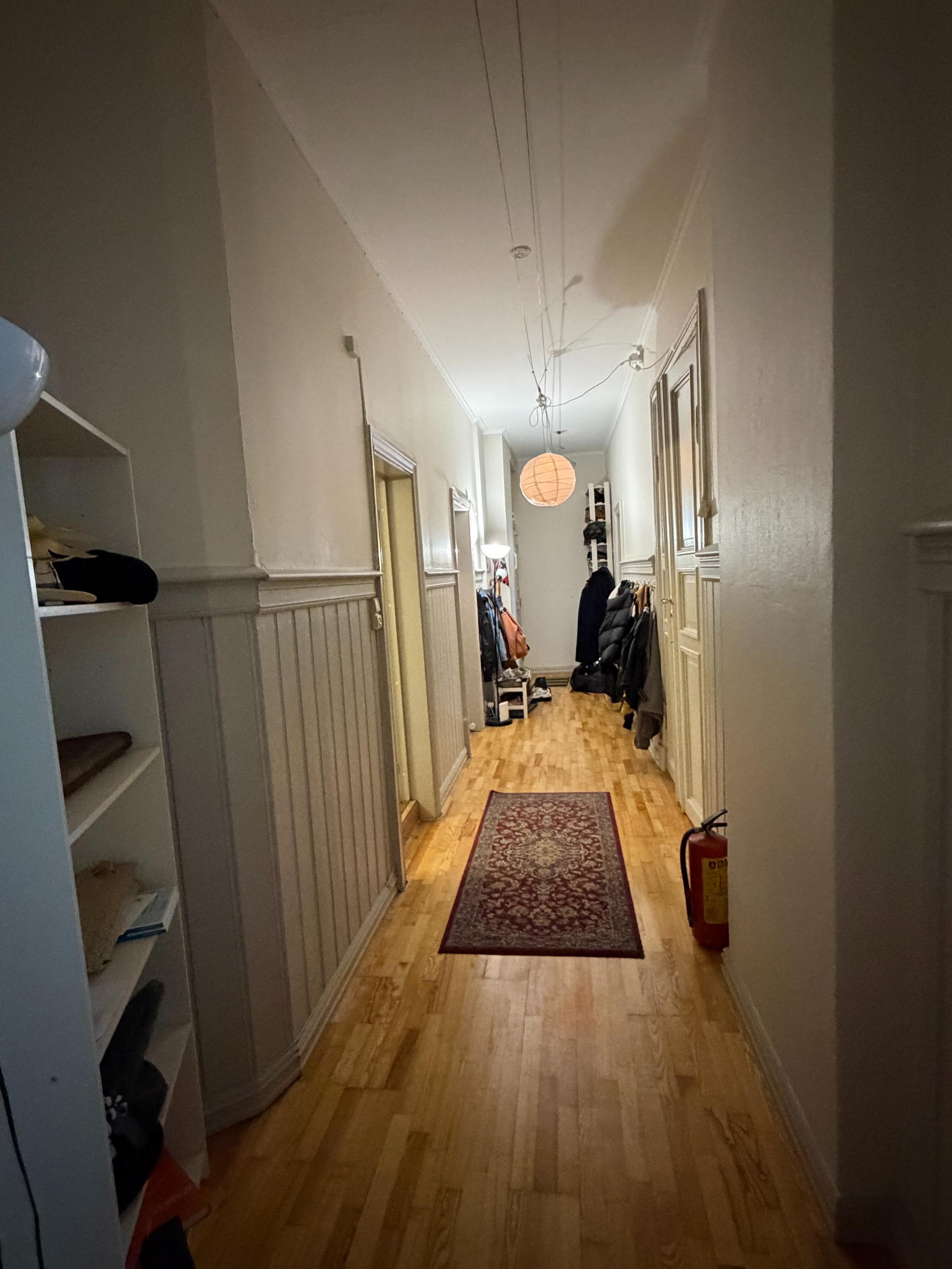 Gangen, tatt fra døren inn mot stuen