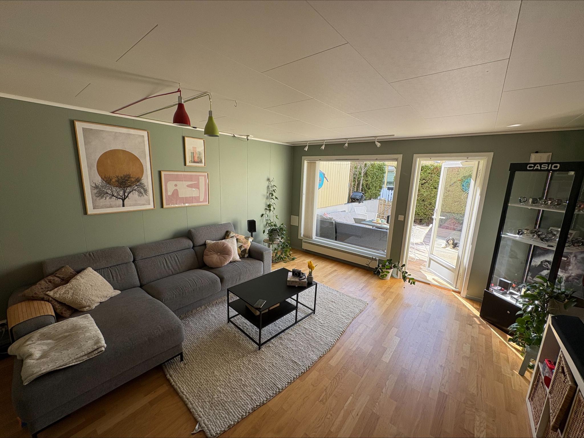 Stue med utgang til terrasse