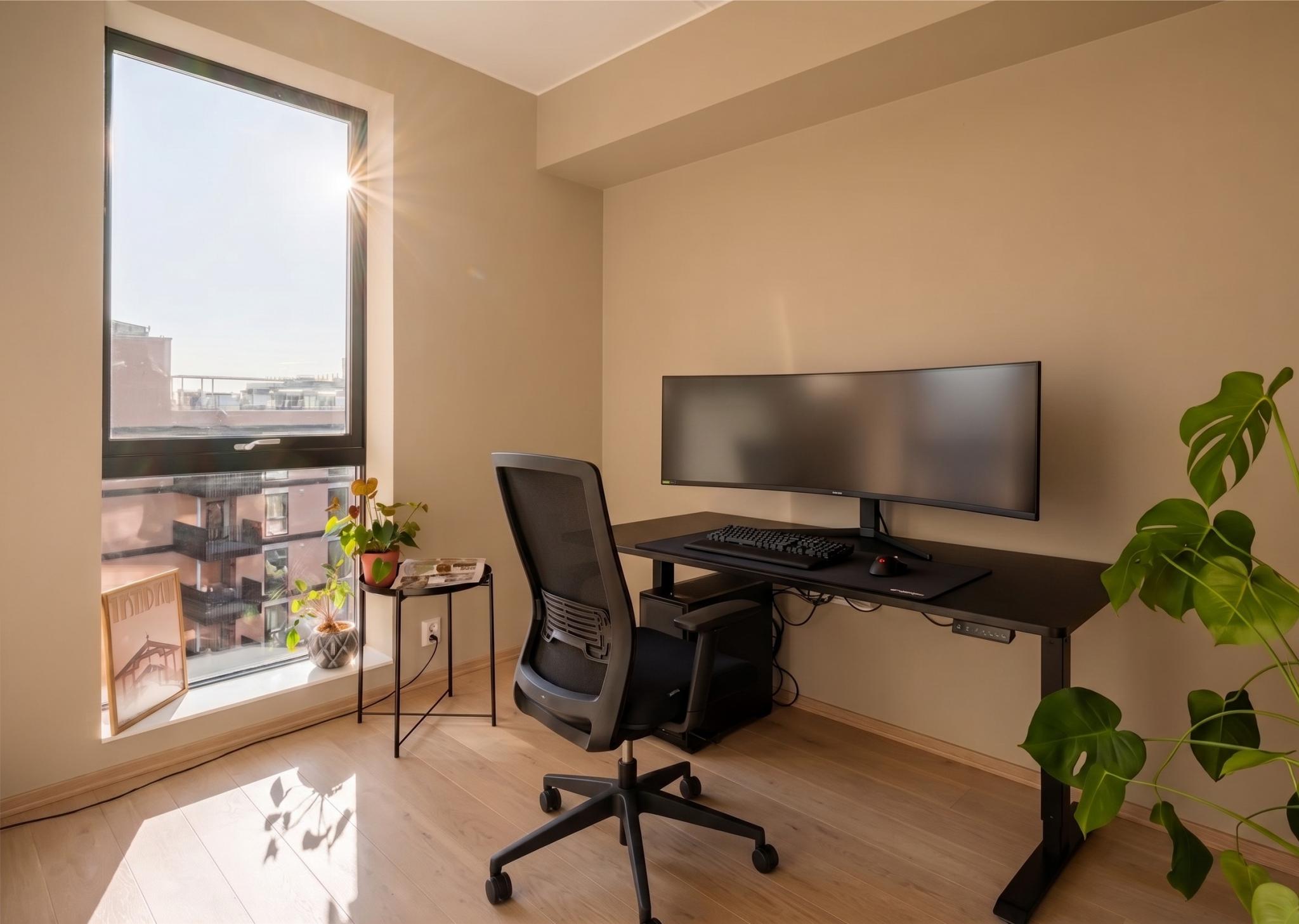 Soverom, nå brukt som kontor