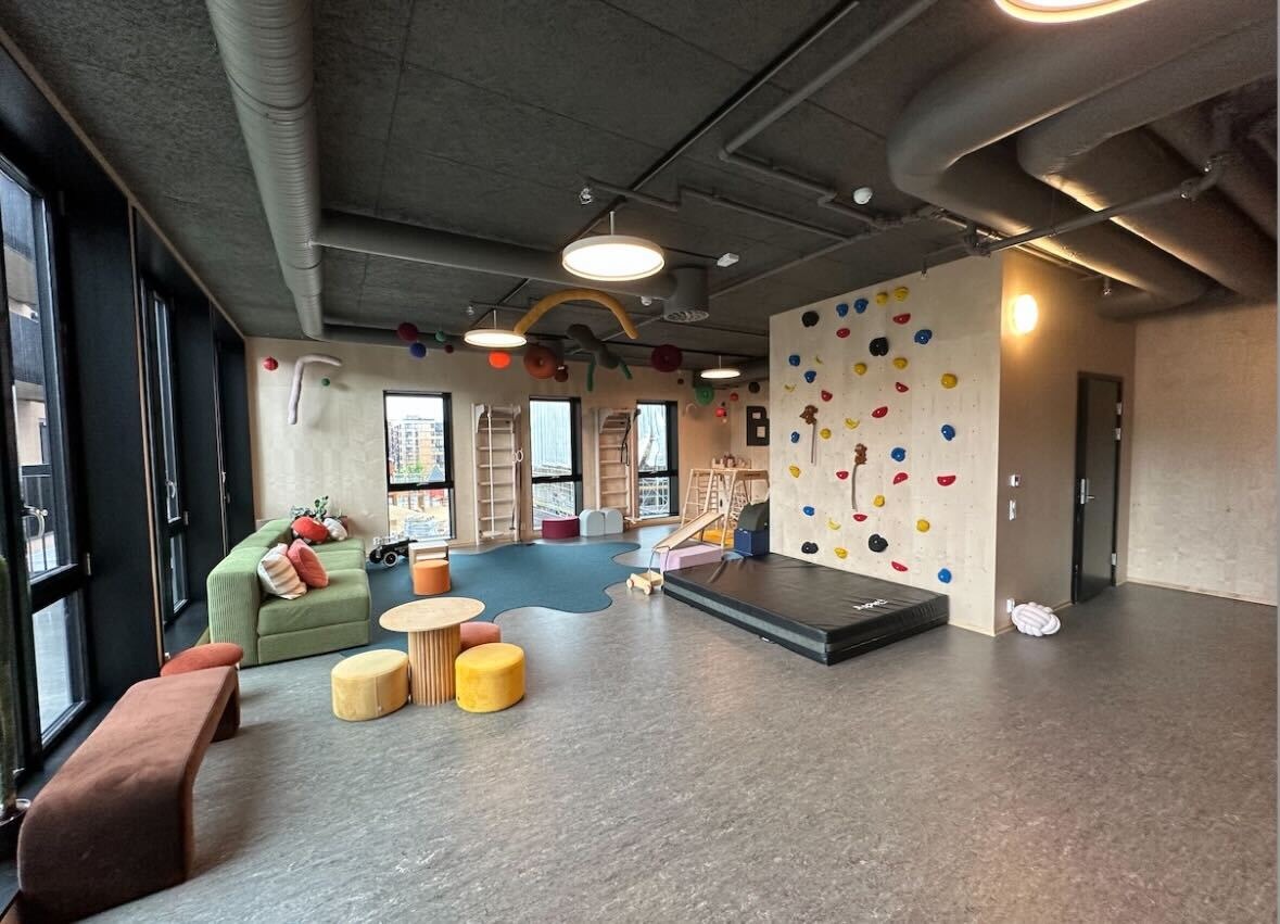 Fellesrom med lekeplass