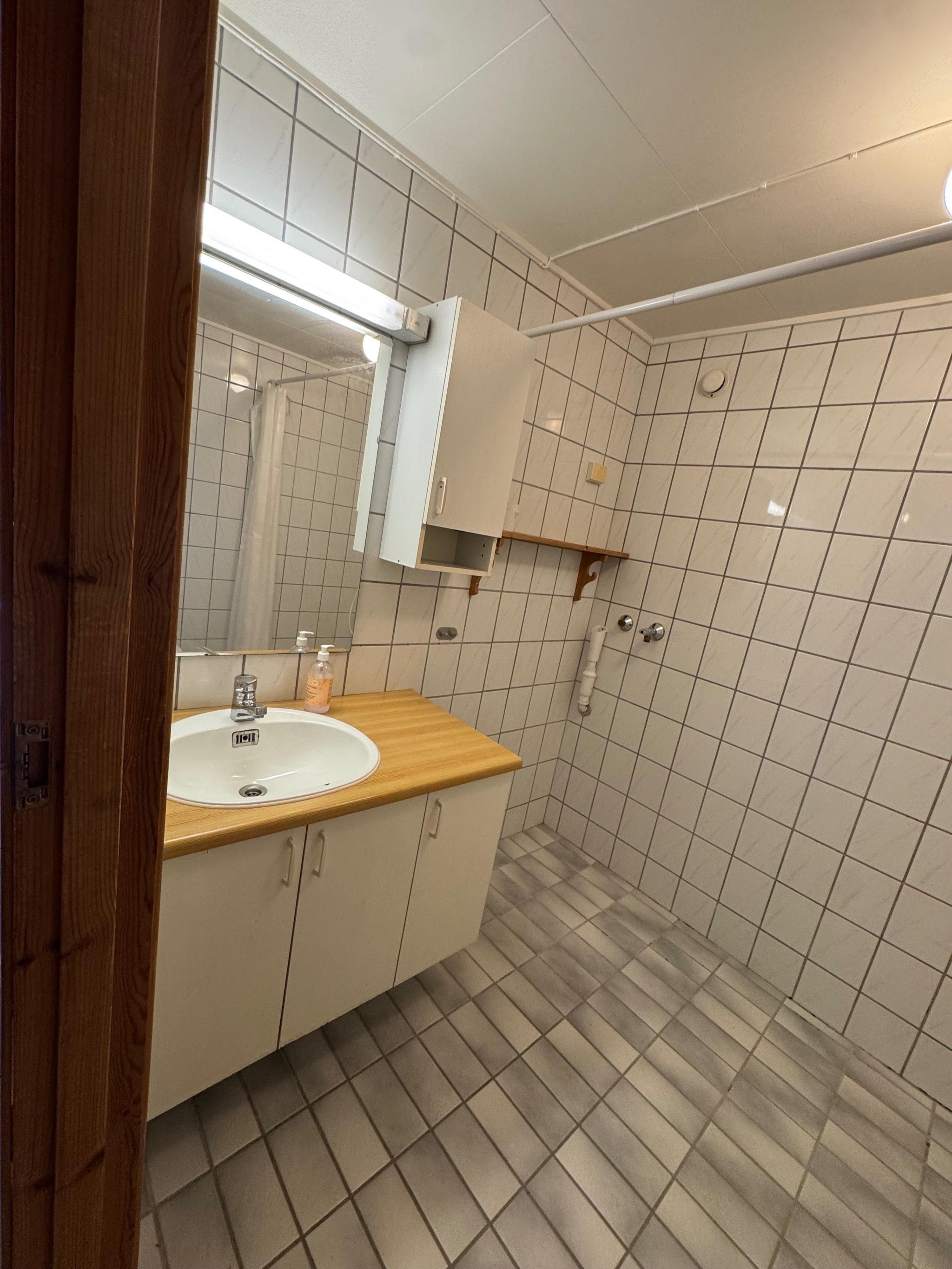 Bad: god plass til vaskemaskin.