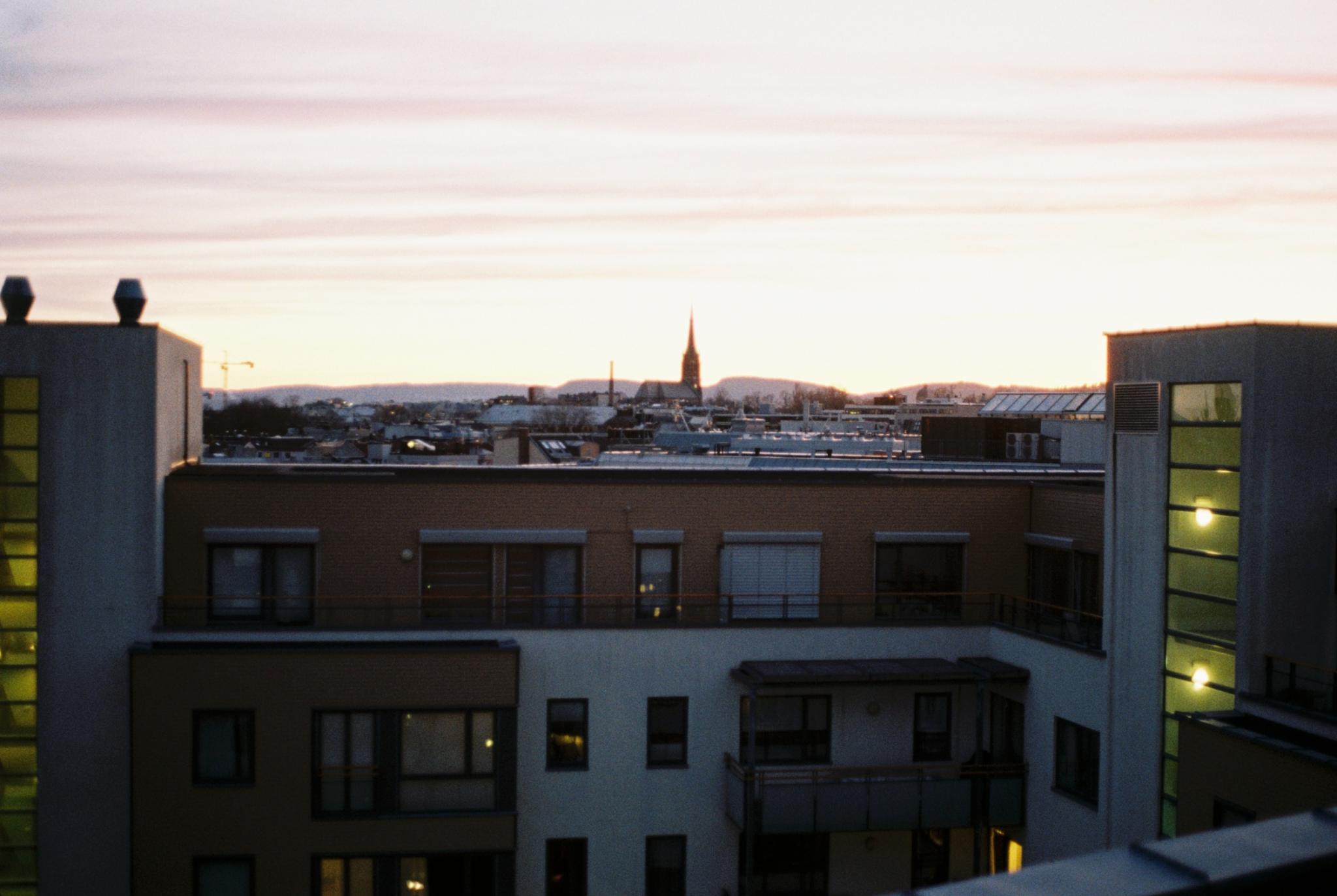 Kveldssol på takterrassen