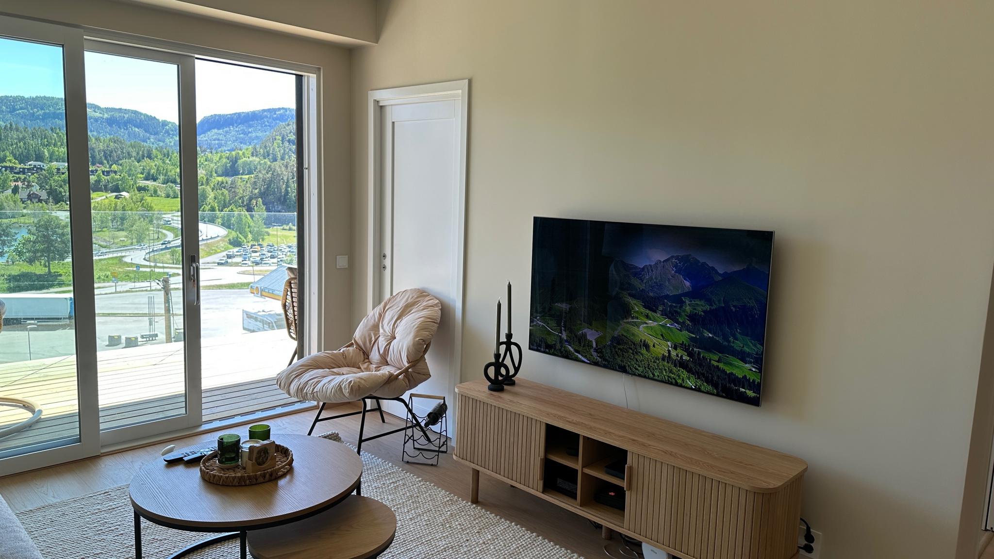 Stue med smart TV 55 tommers 