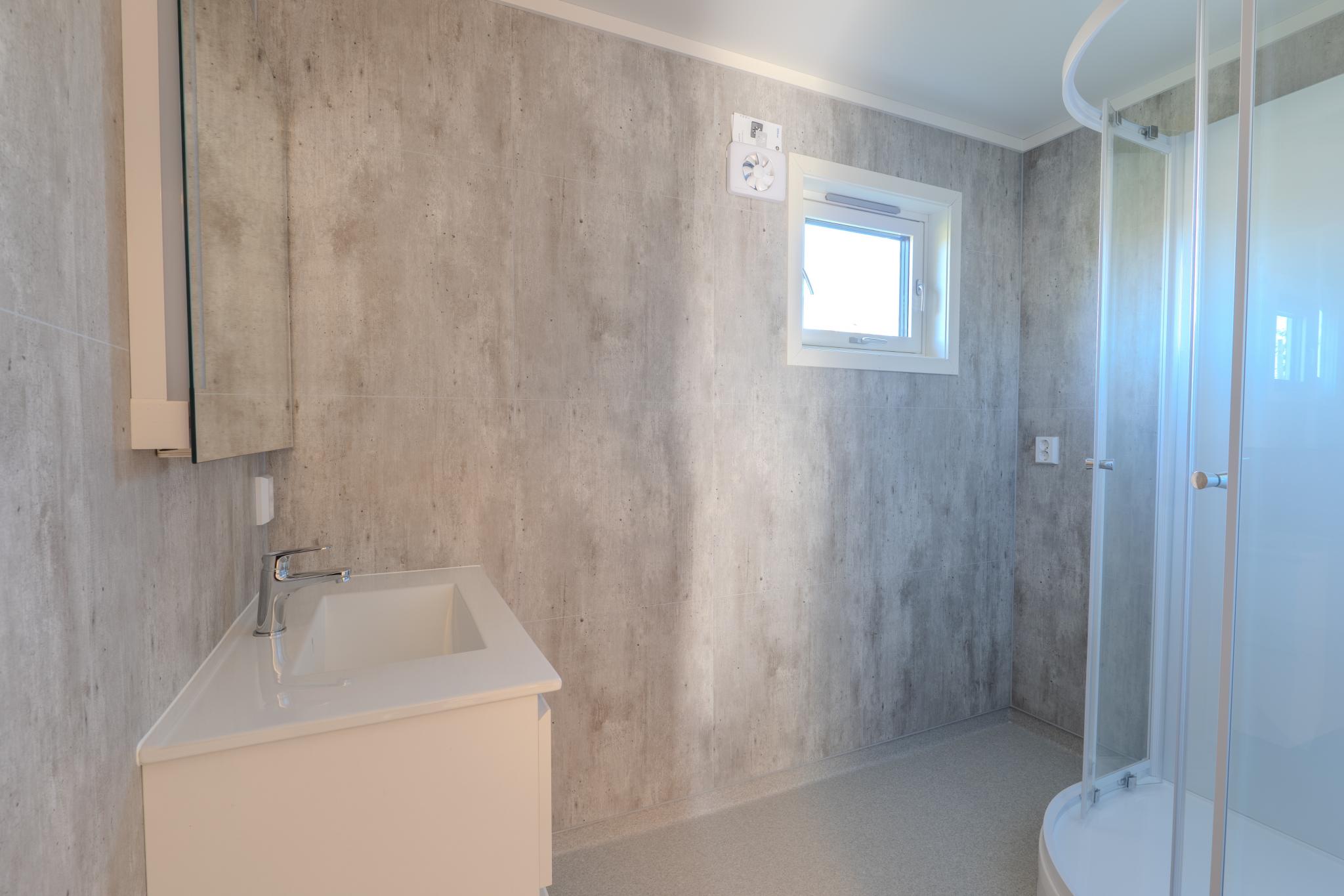 Baderom med mulighet for vaskemaskin