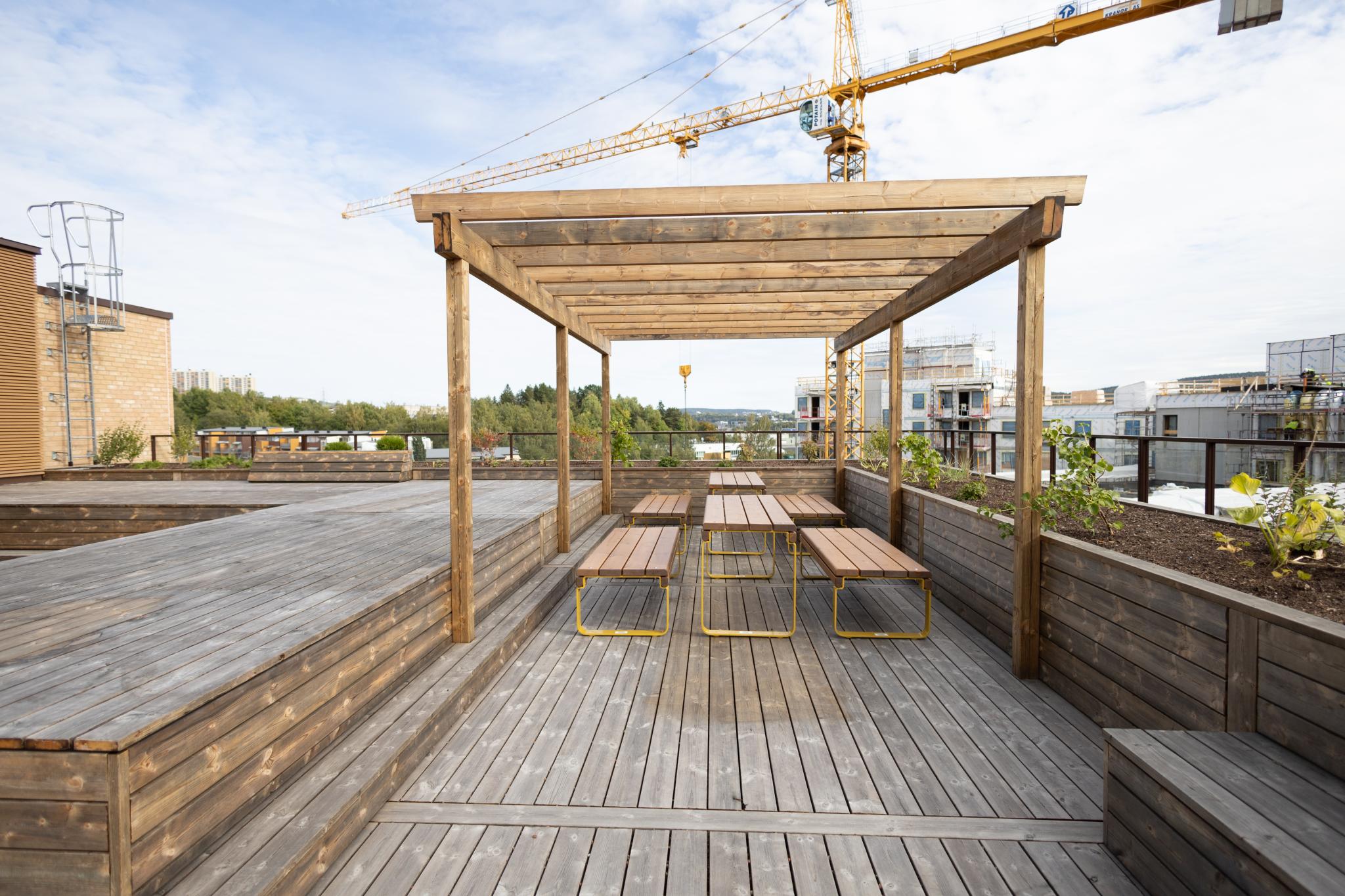 Sameiet har en flott takterasse!