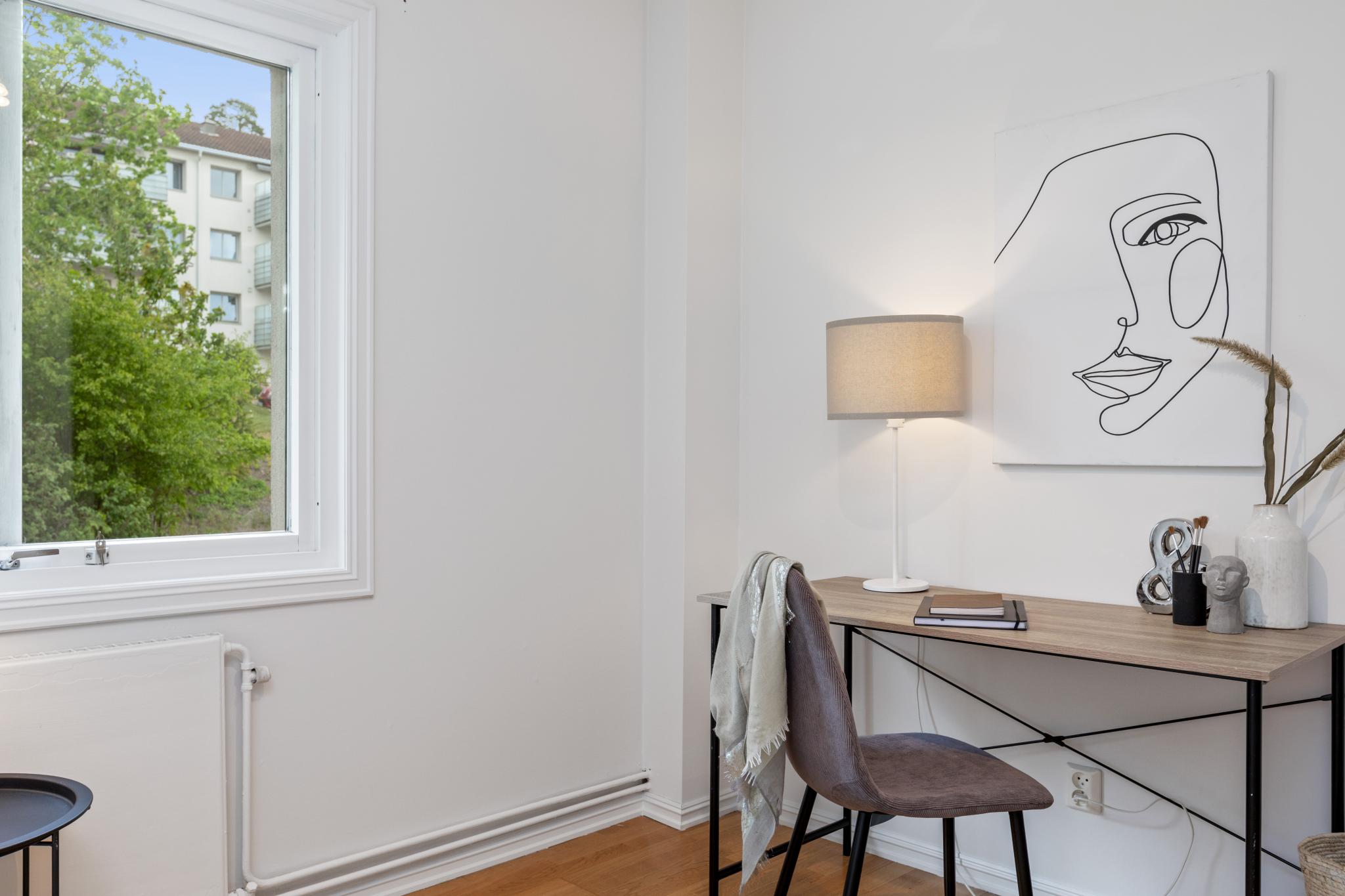 Arbeidsplass på hovedsoverom