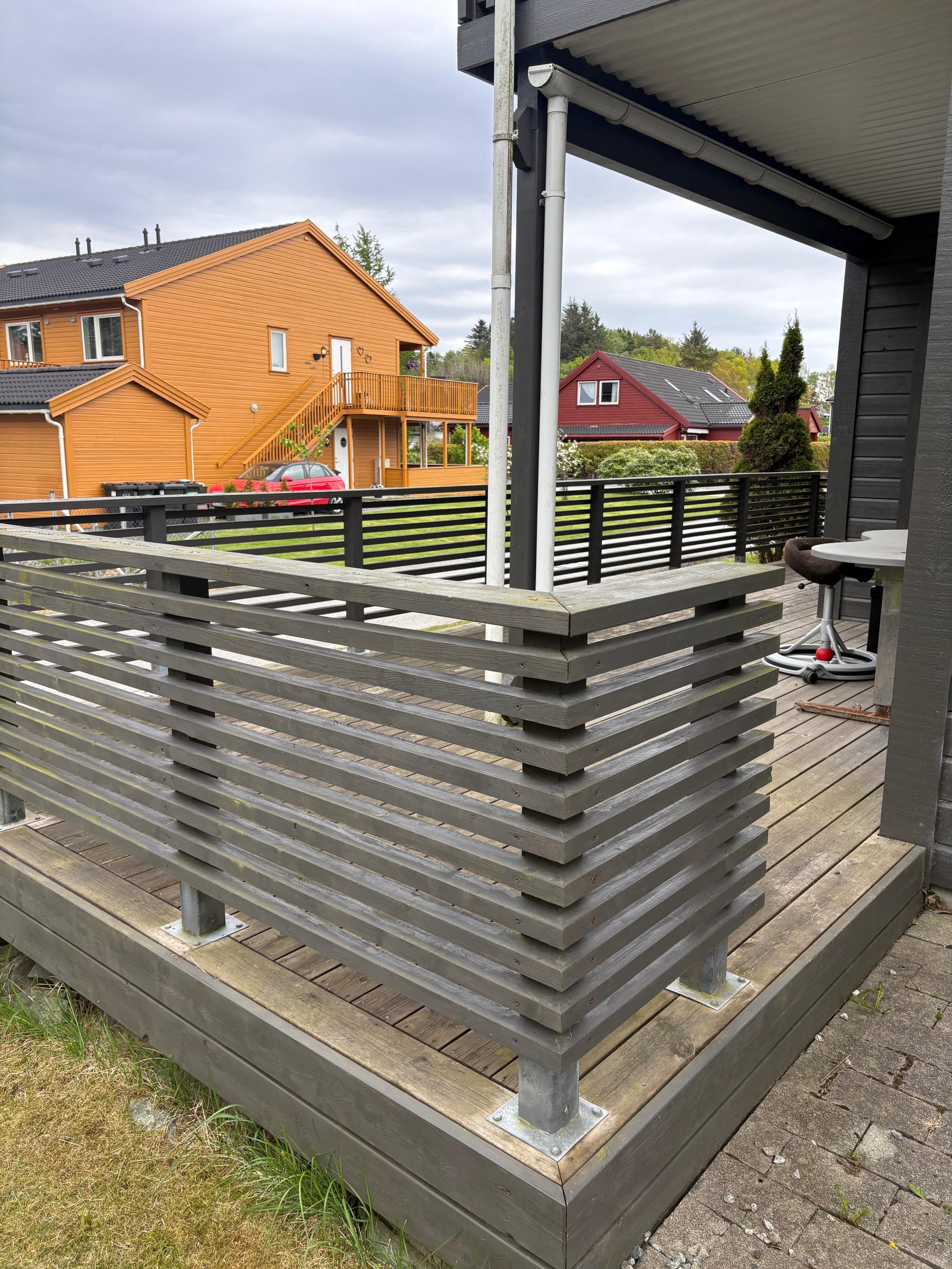 Terrasse på fremsiden