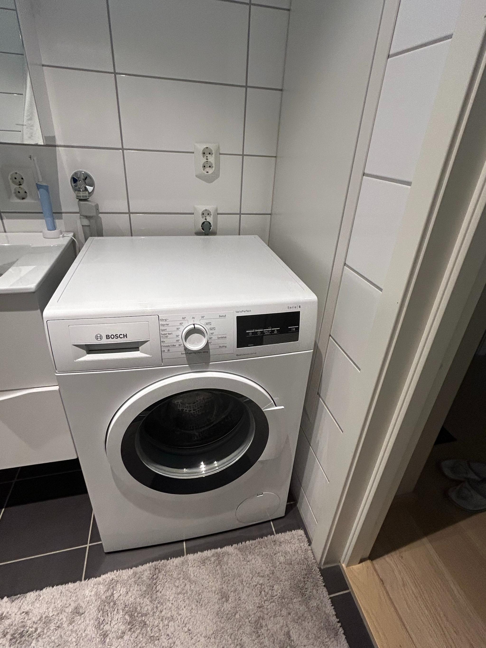 Vaskemaskin inkludert