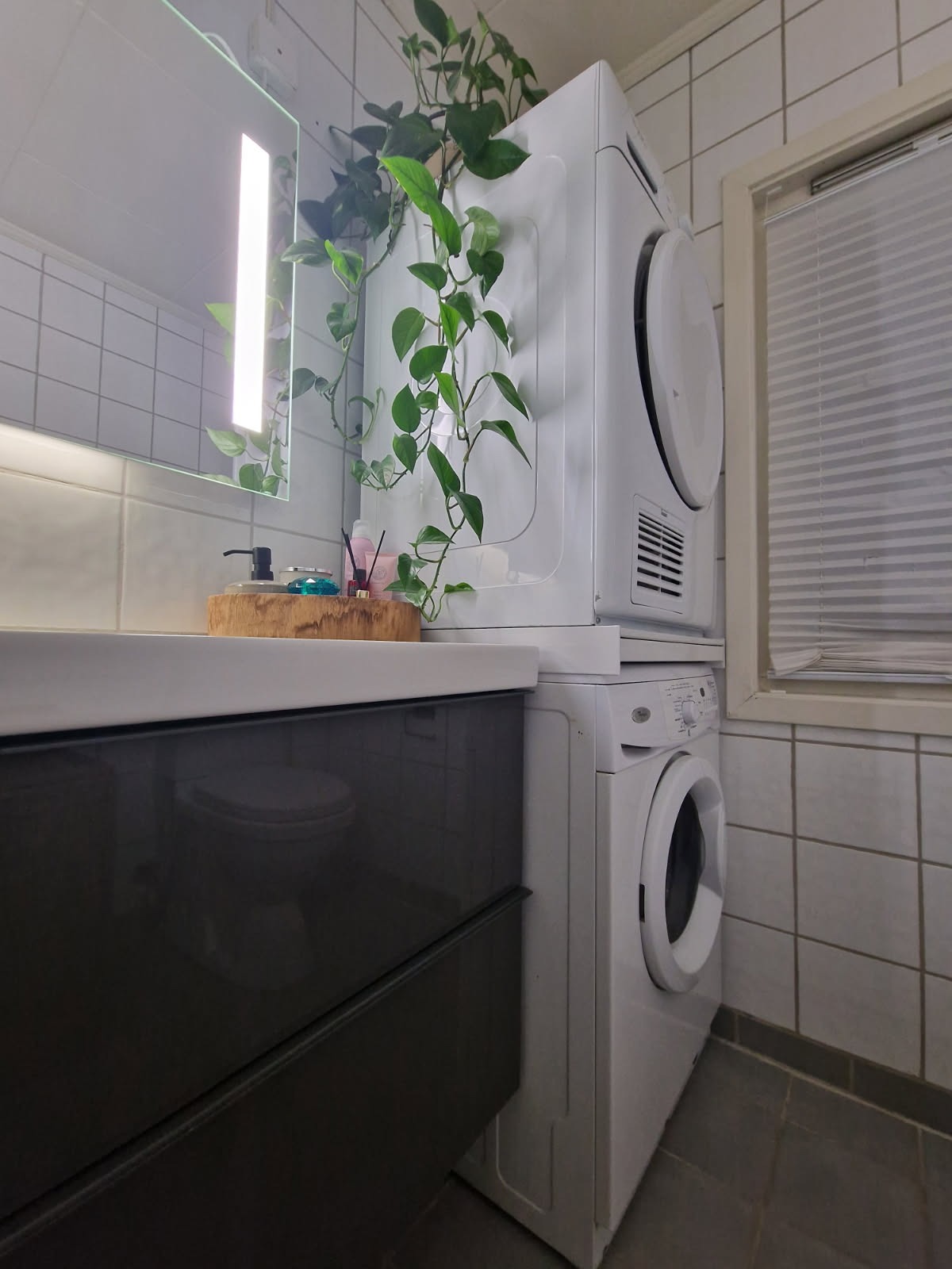 Plass til både vaskemaskin og tørketrommel.