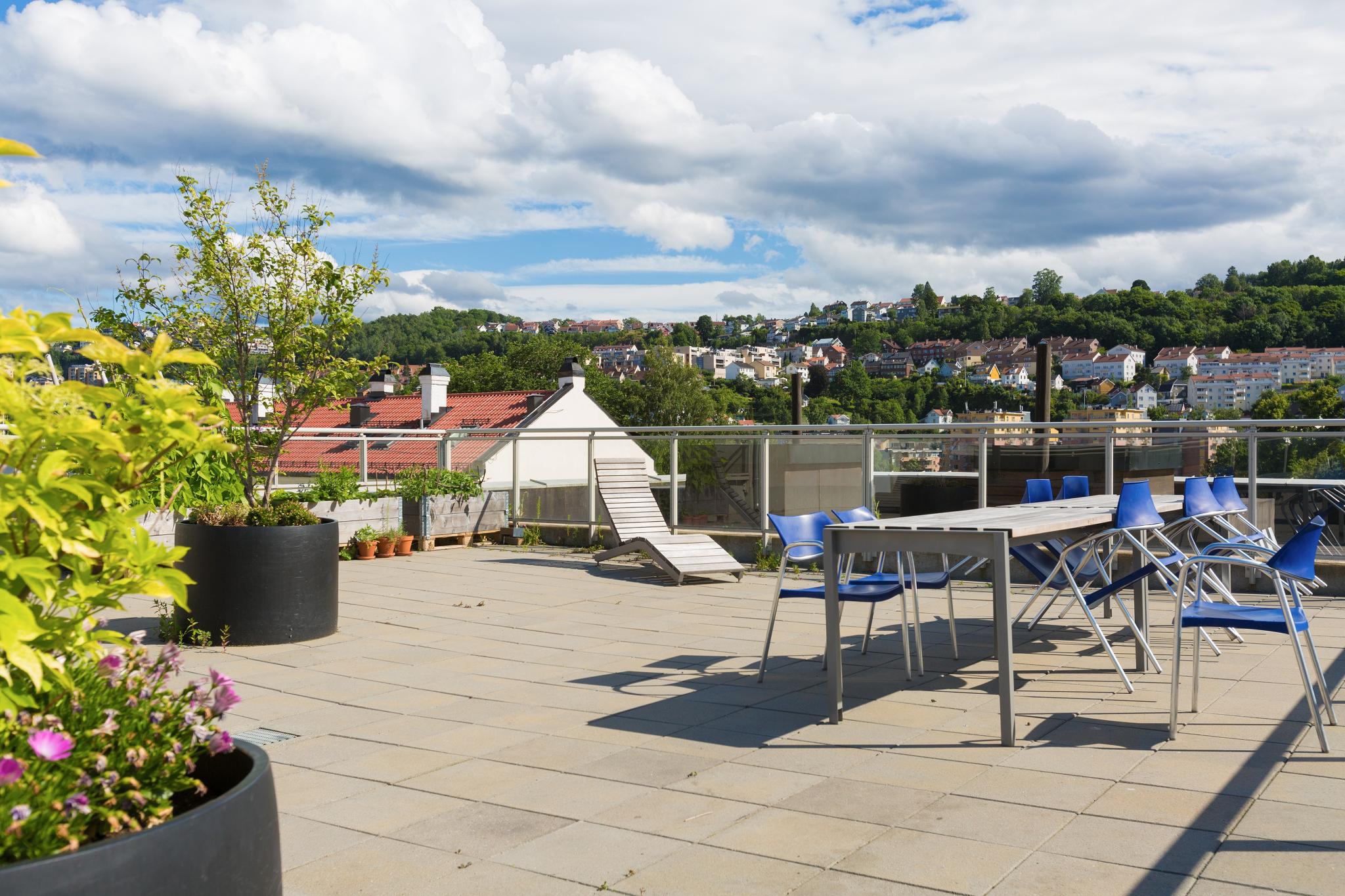 Takterrasse til fri benyttelse