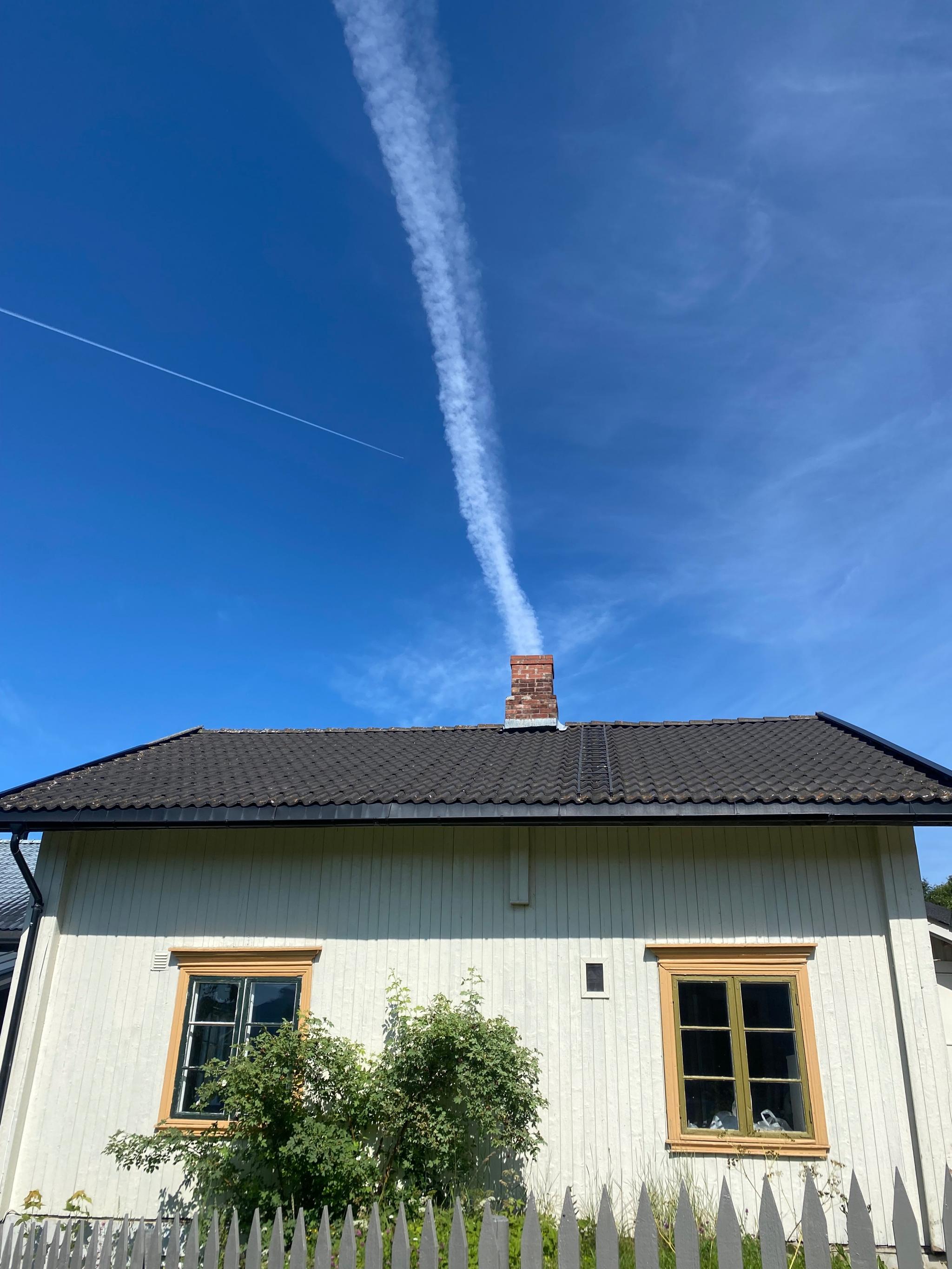 Privat hageflekk på sørsiden, bak gjerdet