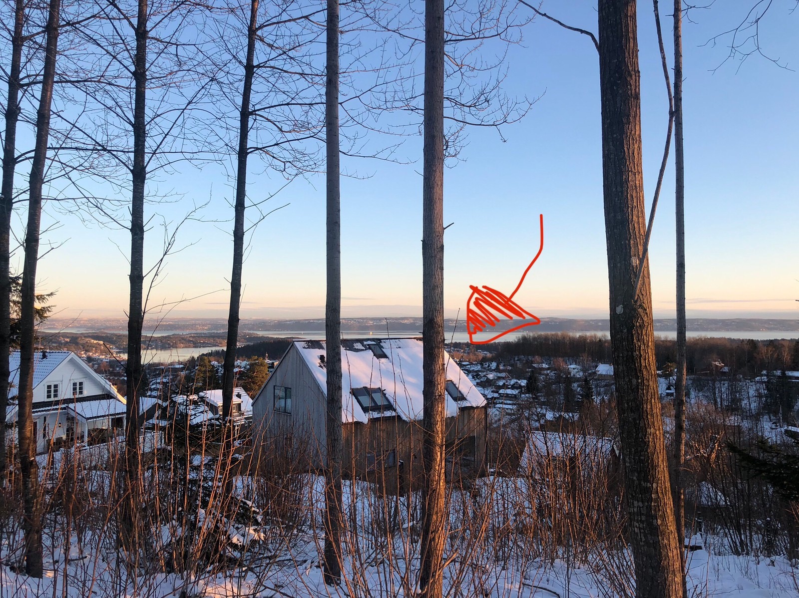 Bilde fra turområdet rett bak huset