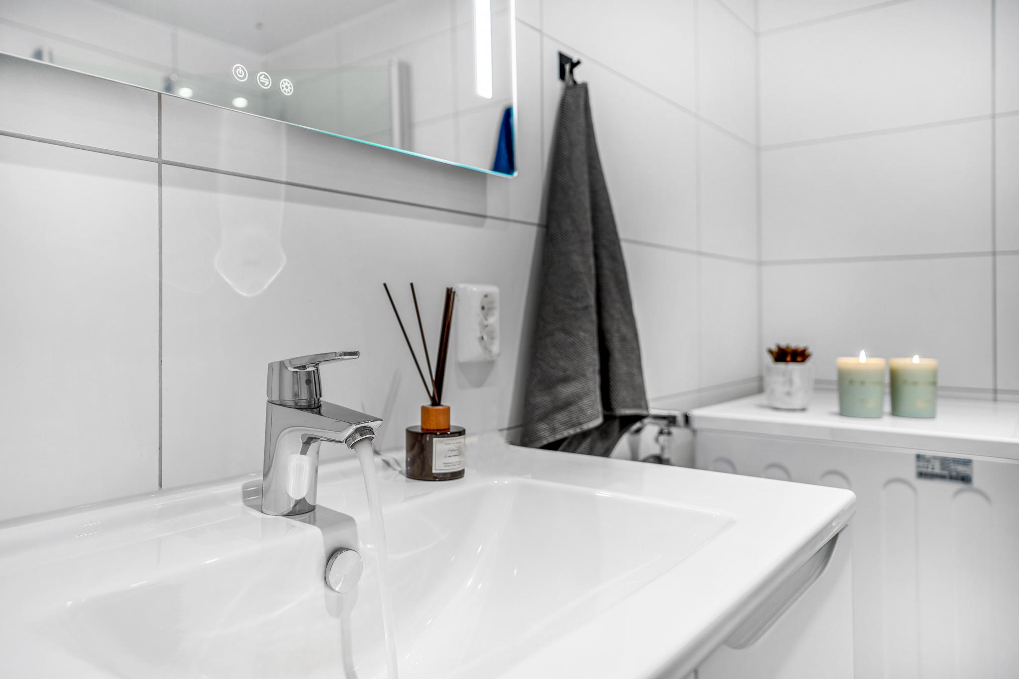 Badet bærer et godt preg av moderne design.