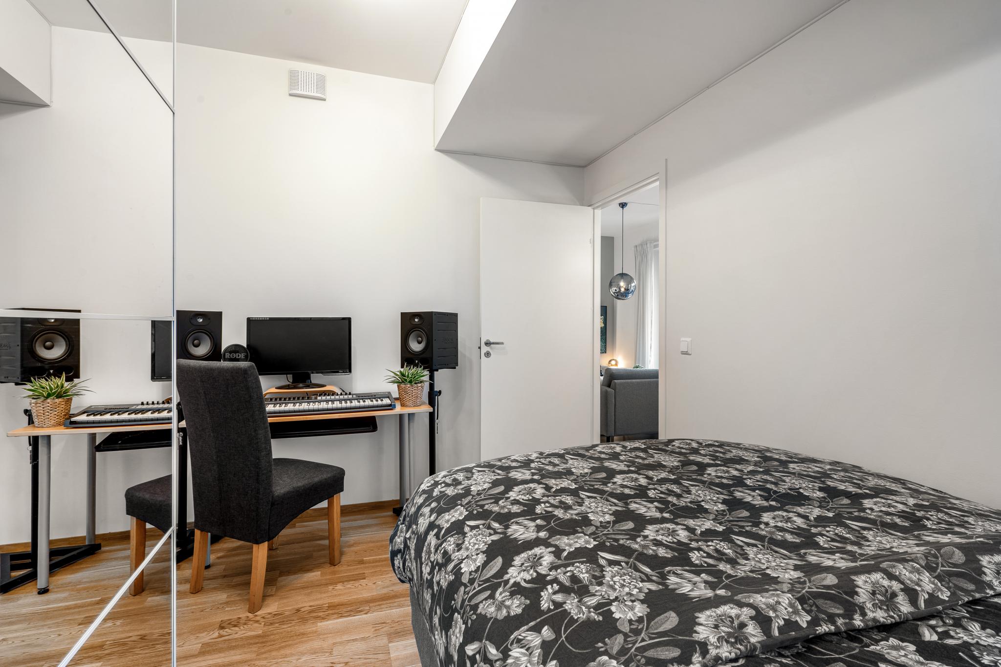 I tillegg er det plass til et kontor på soverommet.