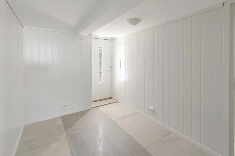 Gang/entré med varmekabler.