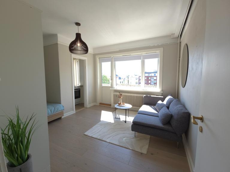 Store vindusflater med innslipp av naturlig lys