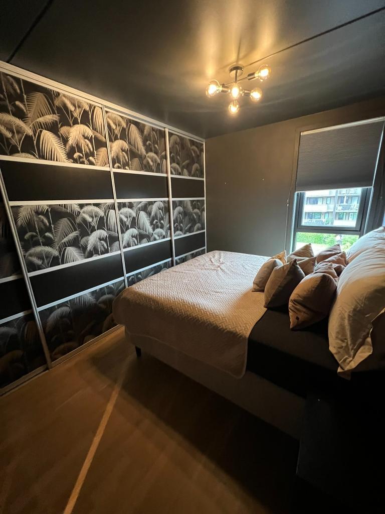 Soverommet til venstre i plantegningen.