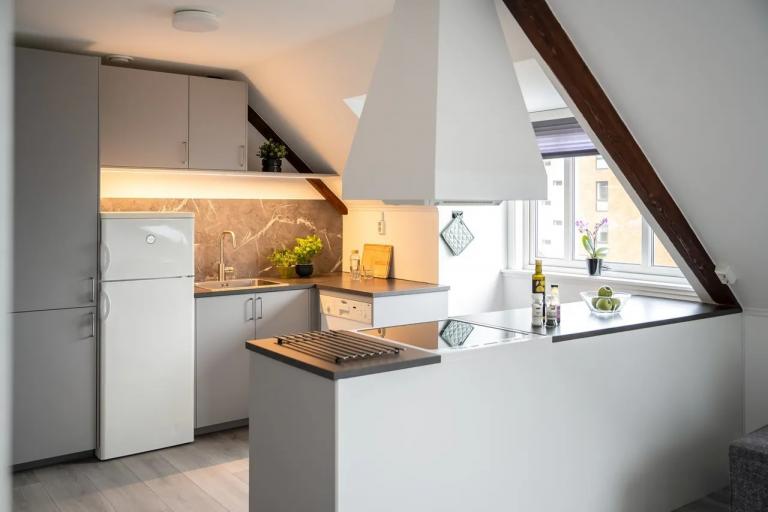 Åpen løsning kjøkken og stue