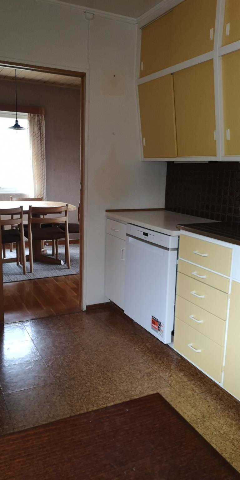 Kjøkken i opprinnelig stand.