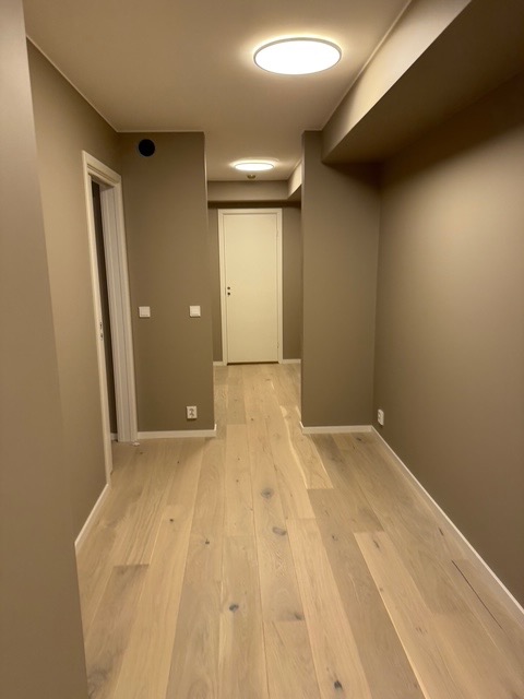 Soverommet. Innerst ved teknisk rom, blir det montert garderobe. 