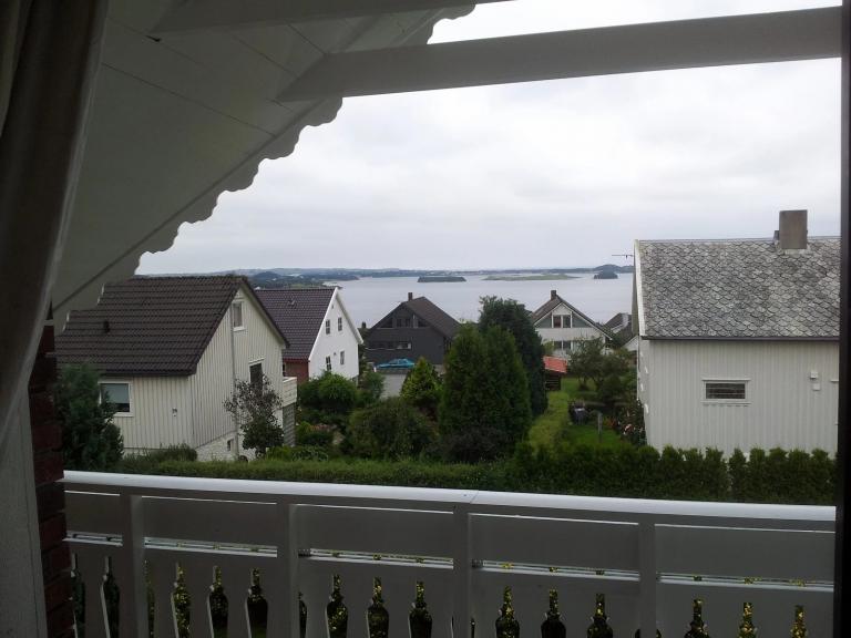 View of Hafrsfjord from balcony
