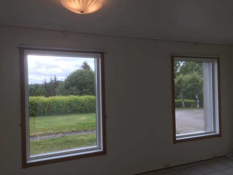 Sydvendte stuevinduer, godt med lys